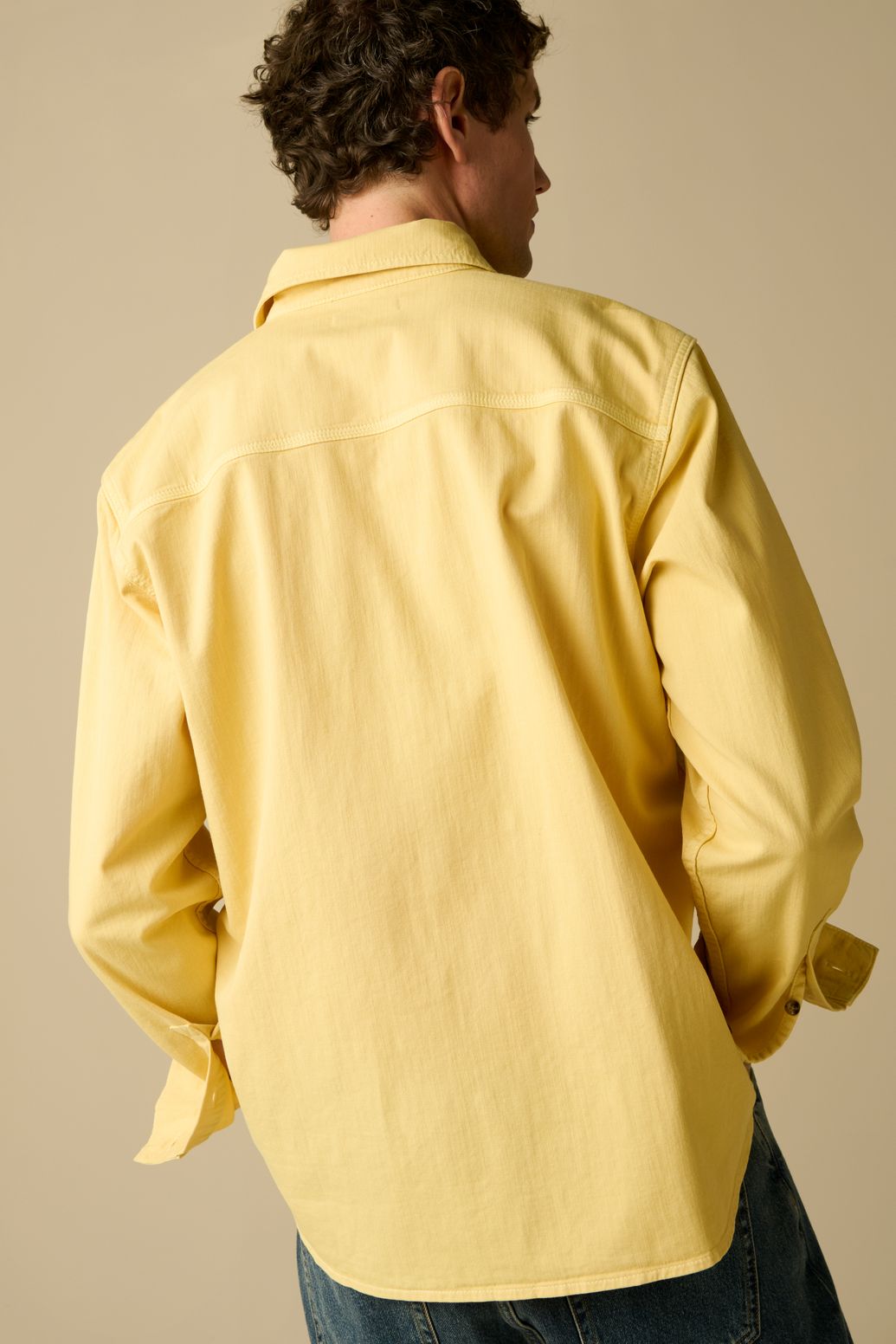 Chemise avec poches plaquées - jaune