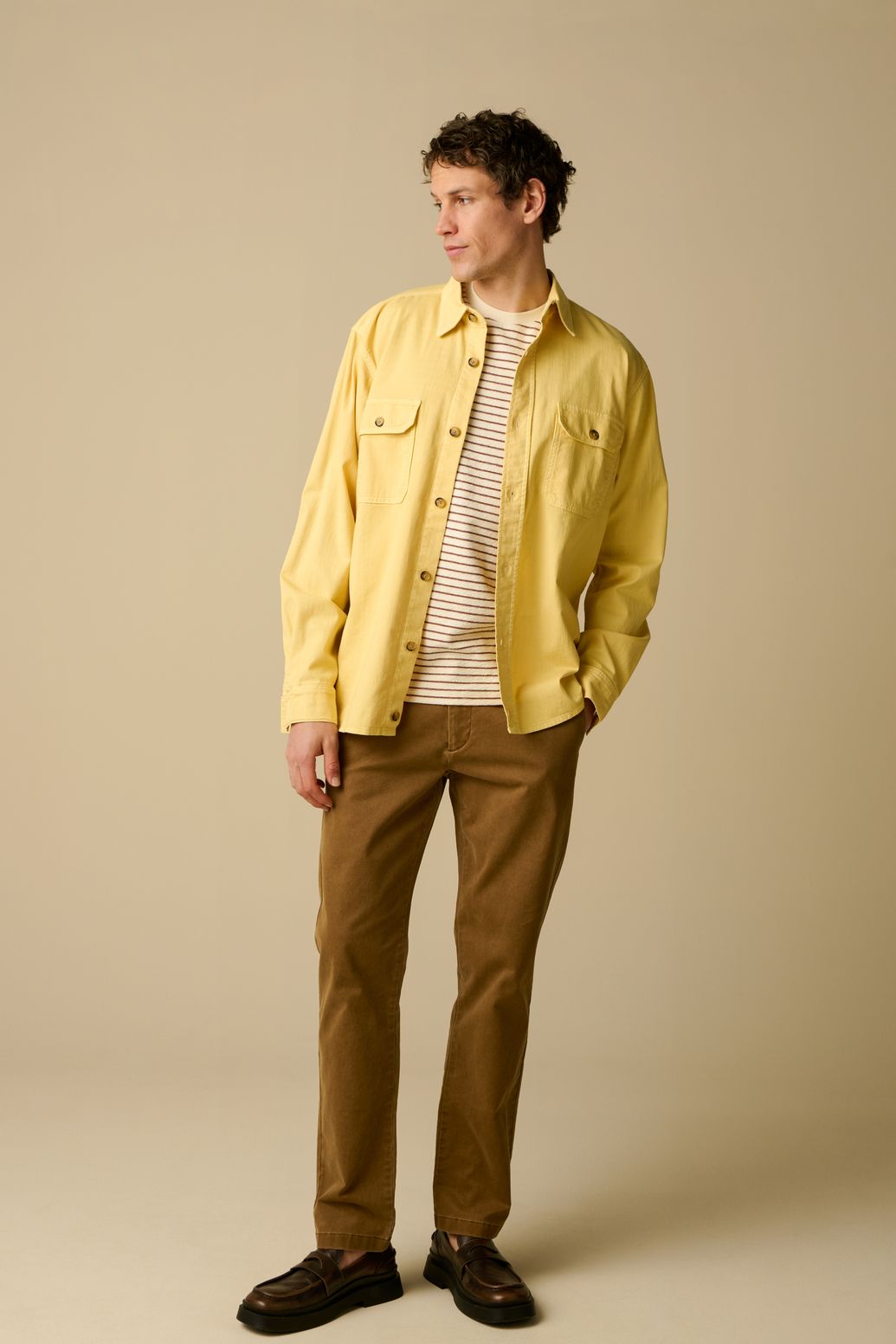 Chemise avec poches plaquées - jaune