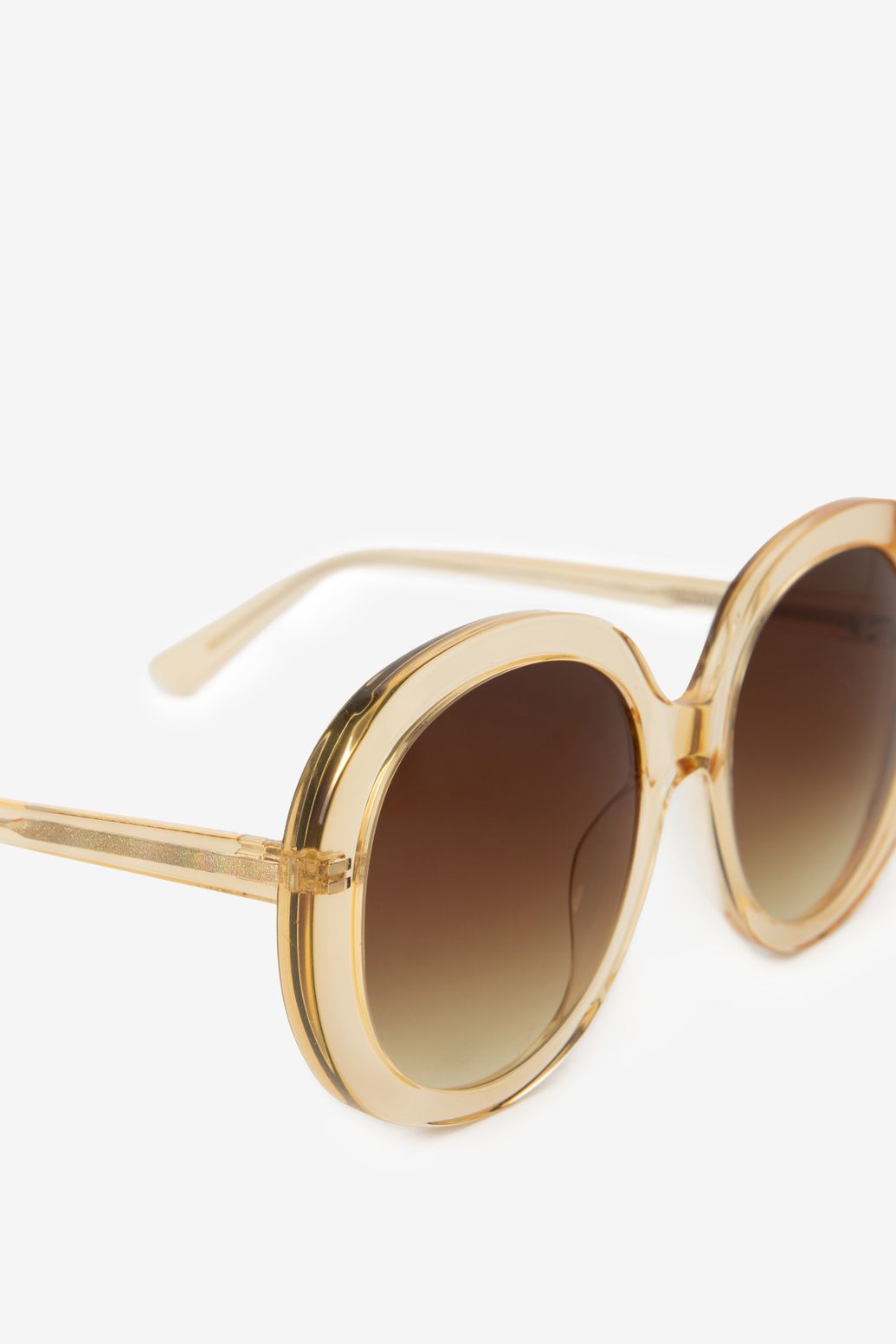 Runde Sonnenbrille - beige