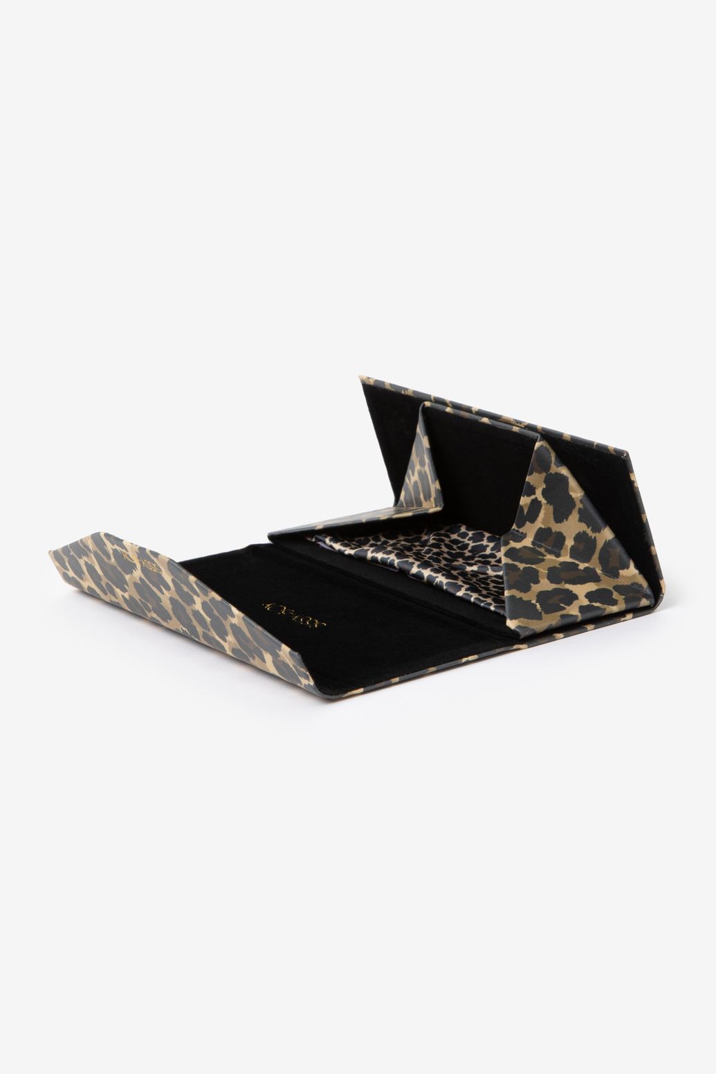 Sonnenbrillenetui mit Leoprint - braun