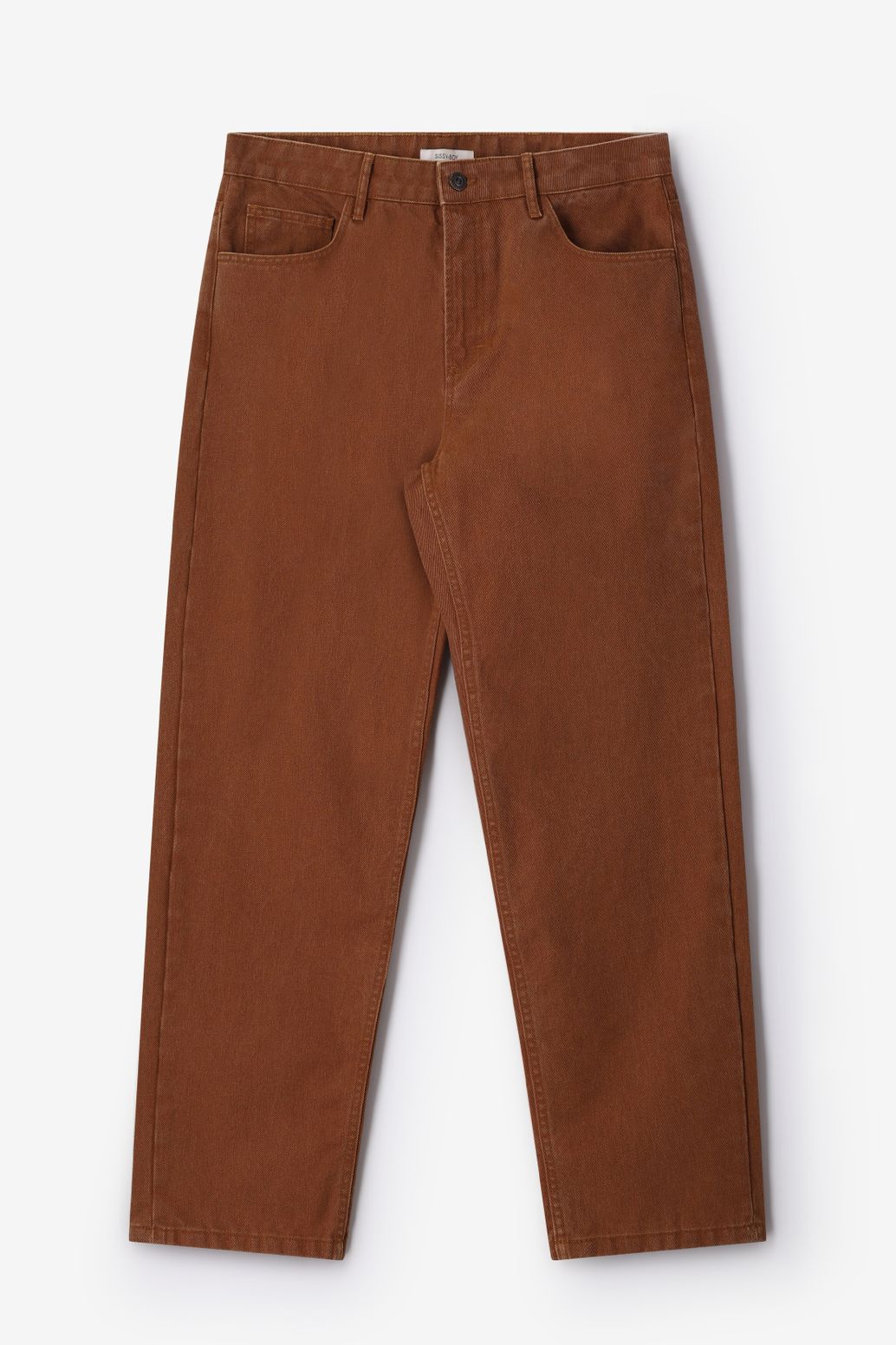 Loose Fit Jeans mit mittelhoher Taille - braun