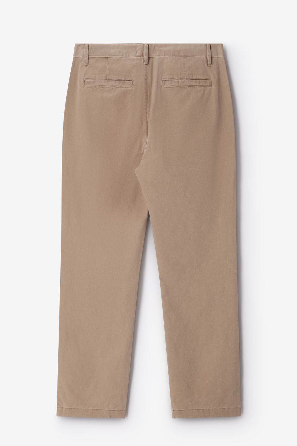 Bruine mid-rise chino