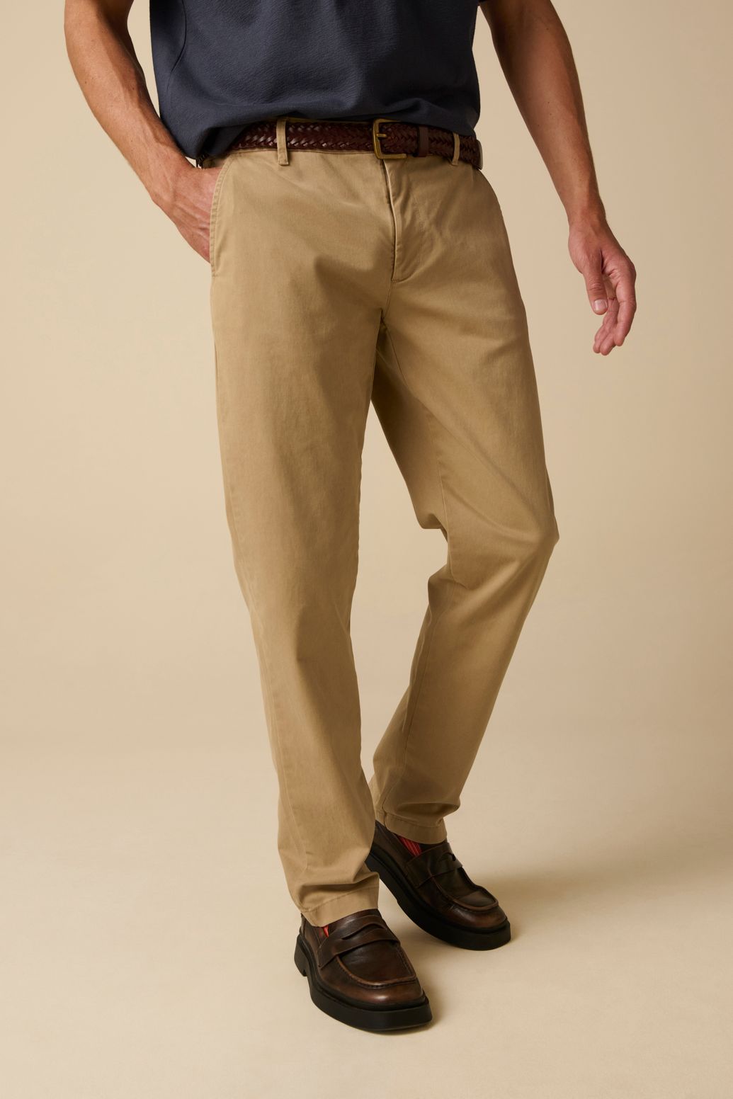 Chino taille mi-haute - beige