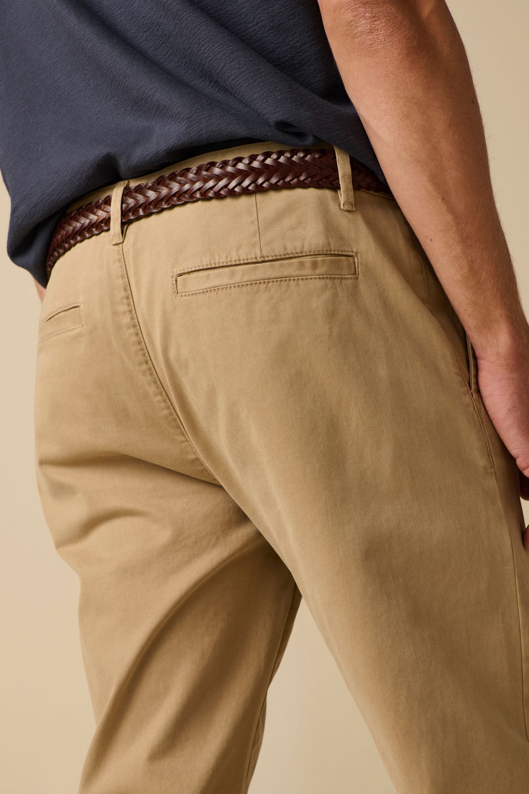 Chino taille mi-haute - beige