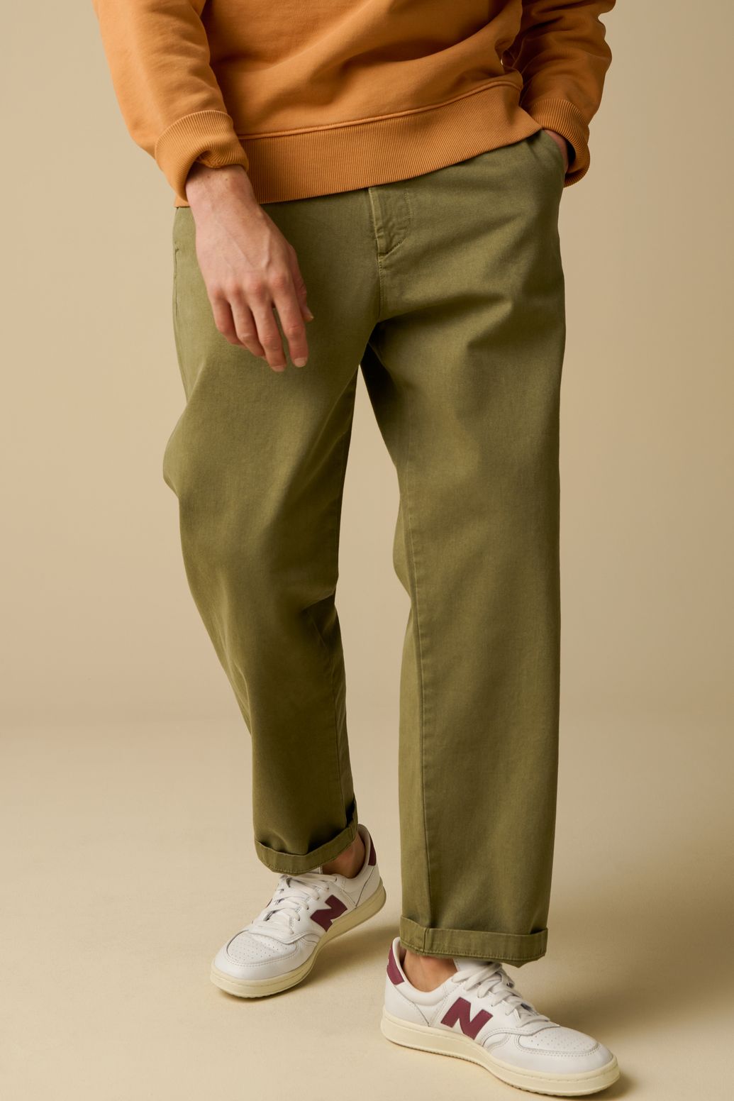 Chino taille mi-haute - vert