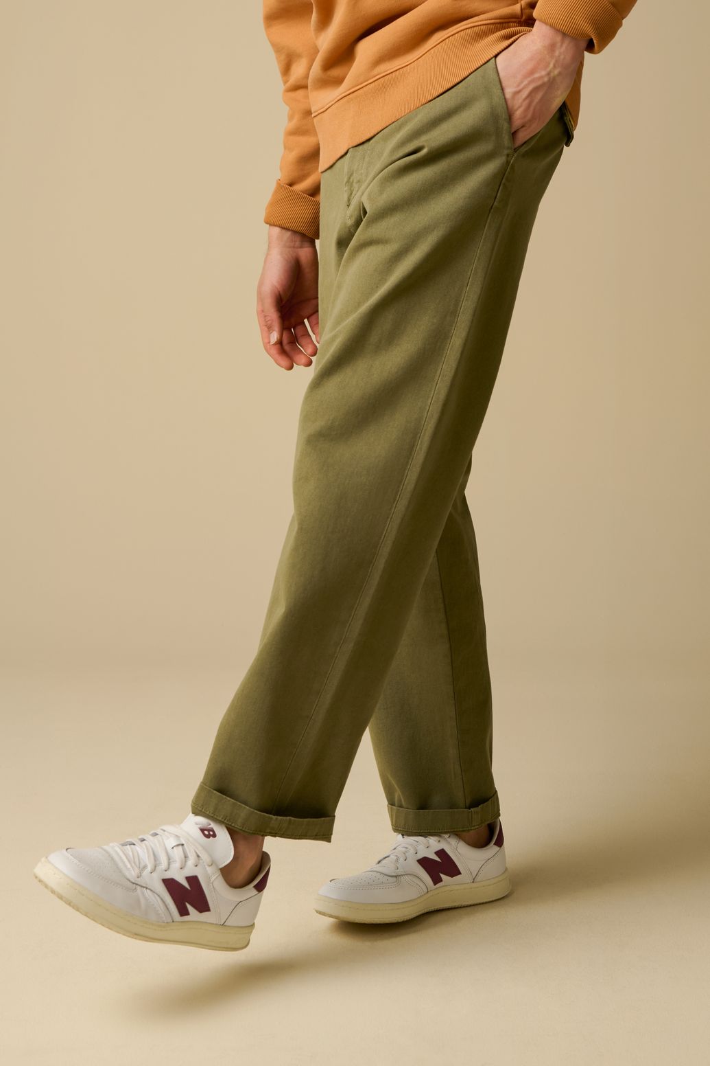 Chino taille mi-haute - vert