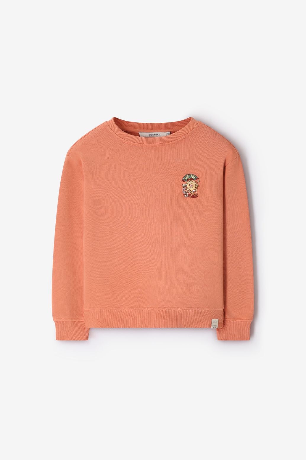 Sweat avec broderie - orange