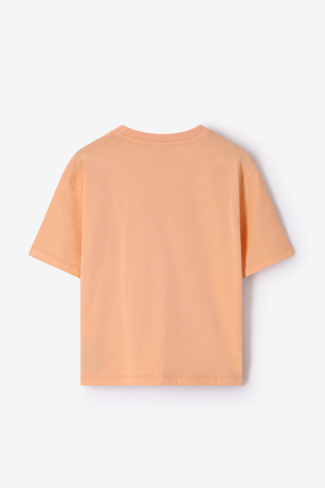 Lichtoranje T-shirt met artwork