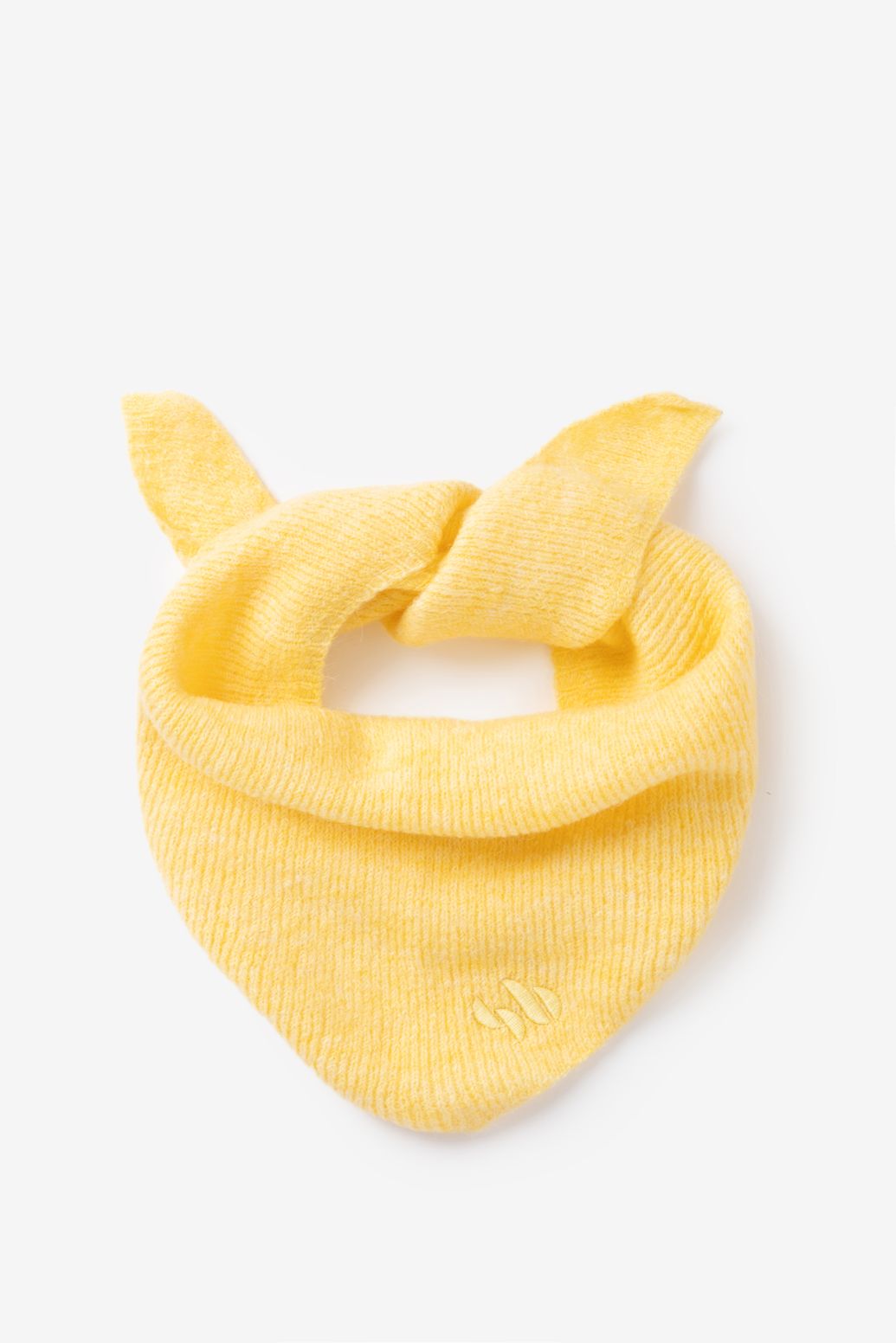 Gestricktes Bandana-Tuch - gelb