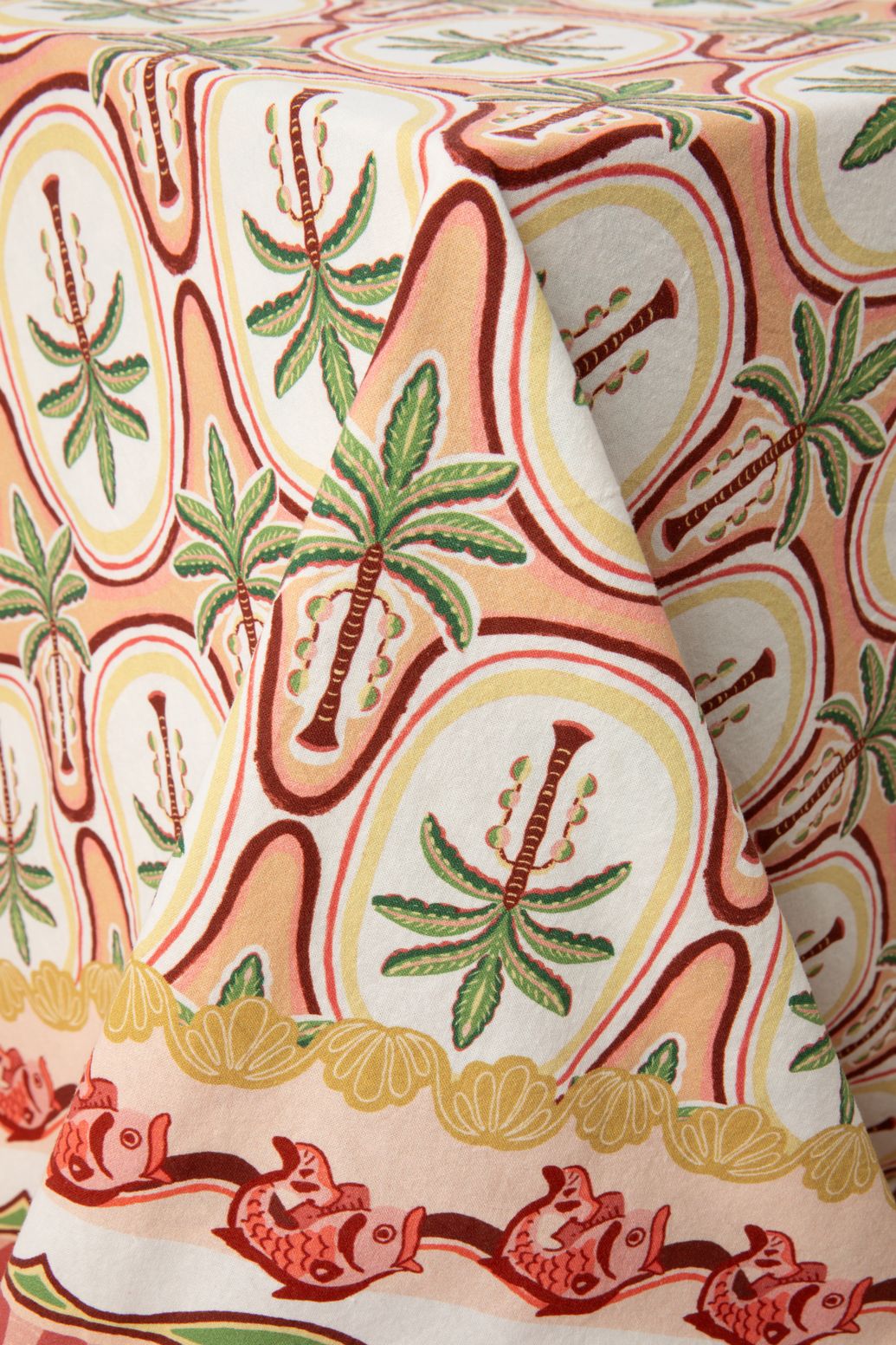 Tischdecke mit Palmenmuster (140x220 cm) - mehrfarbig