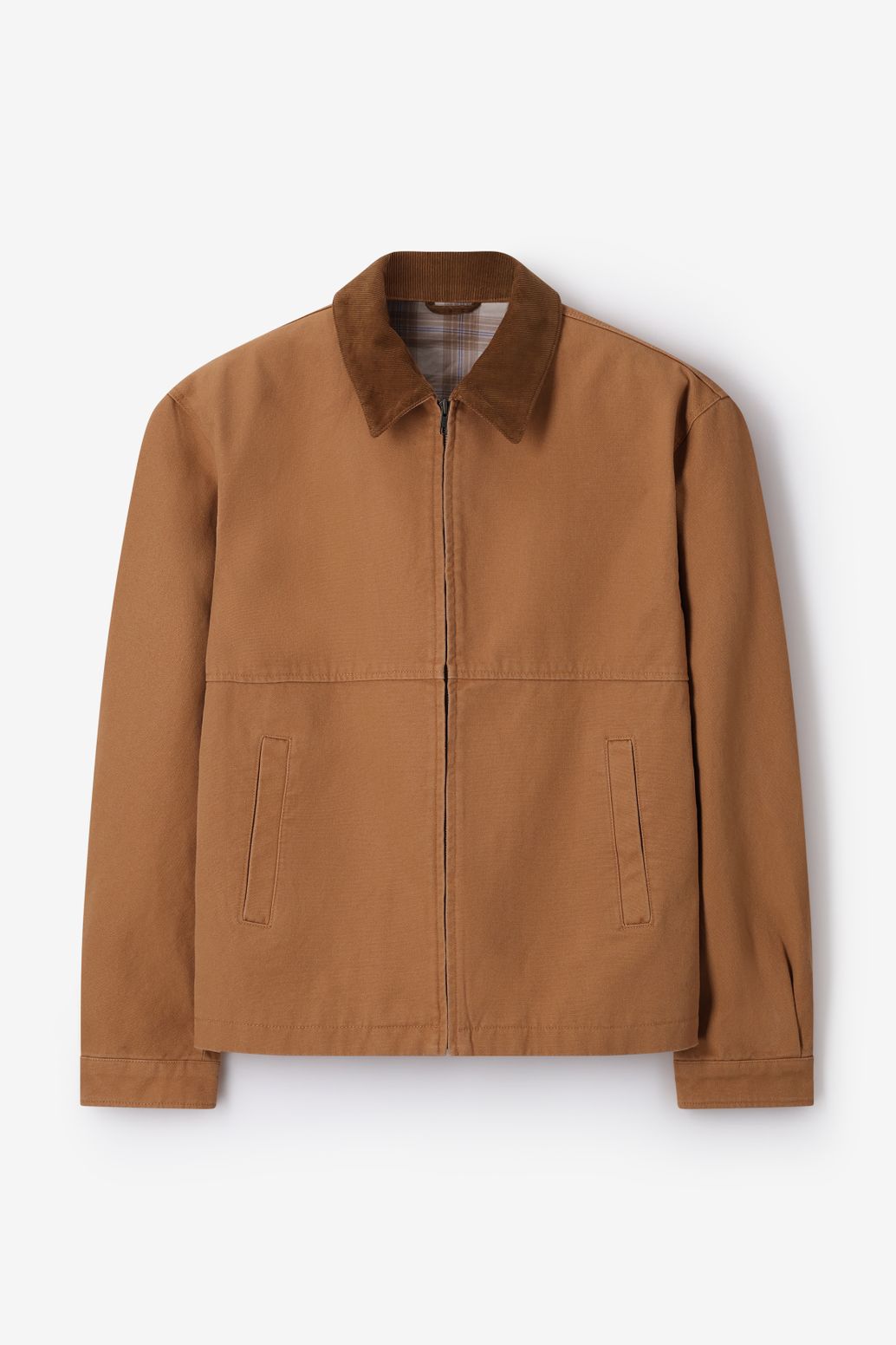 Bruin jack met corduroy kraag