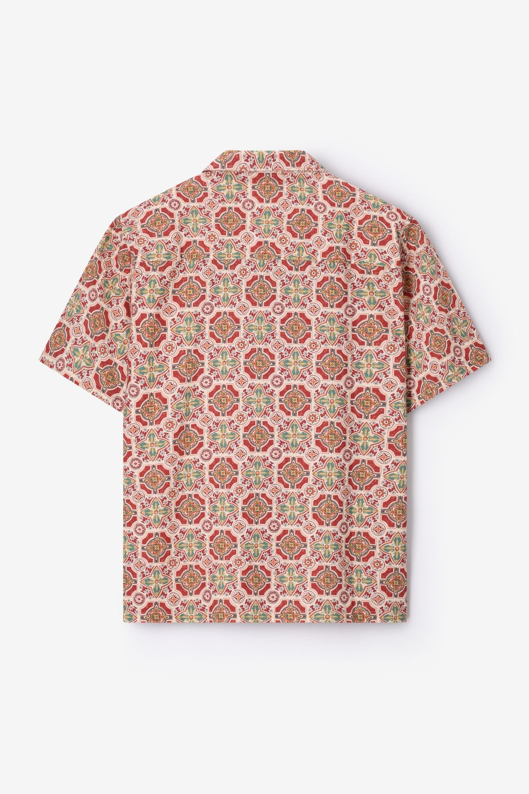 Donkerrood overhemd met print