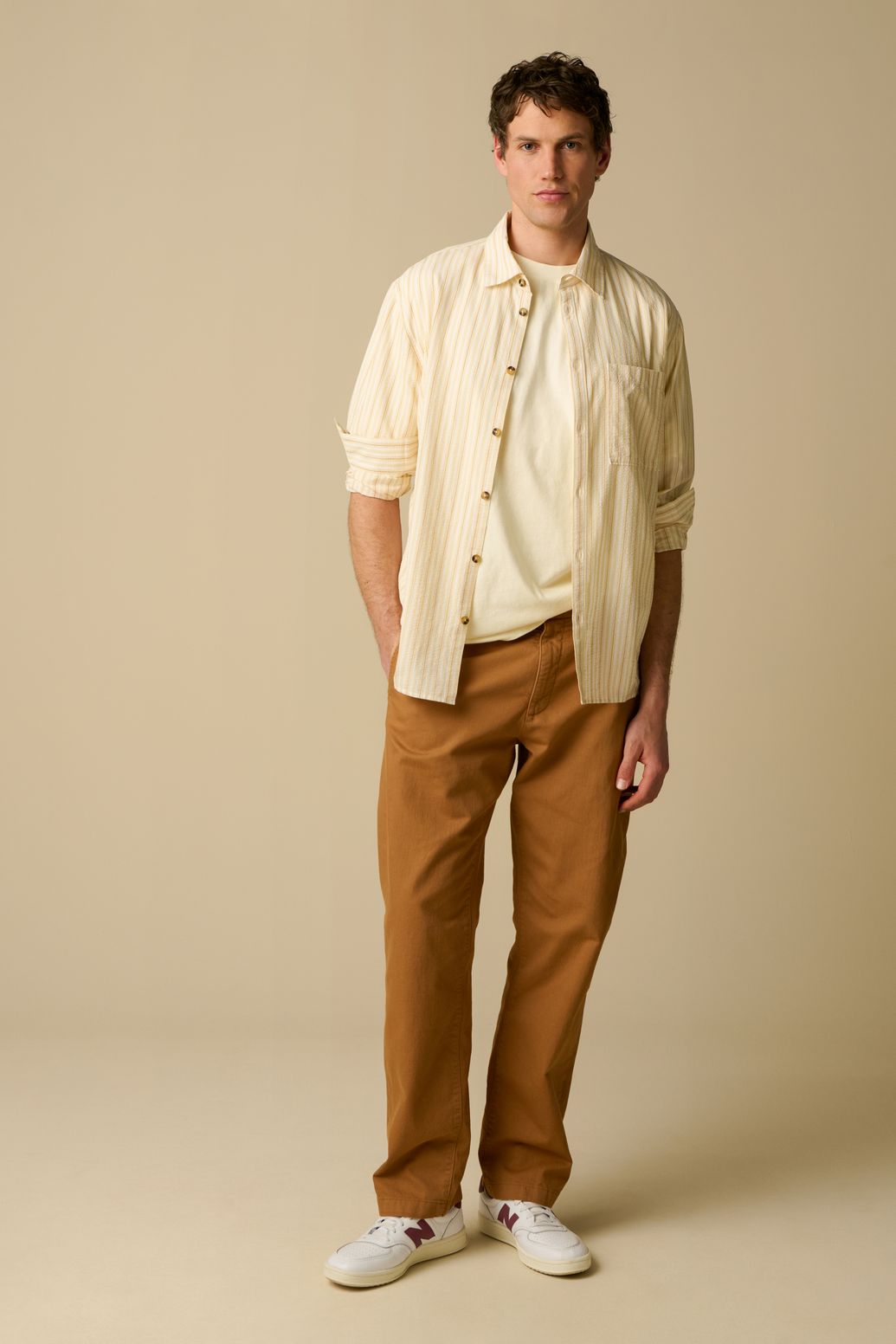 Gestreiftes Hemd - gelb