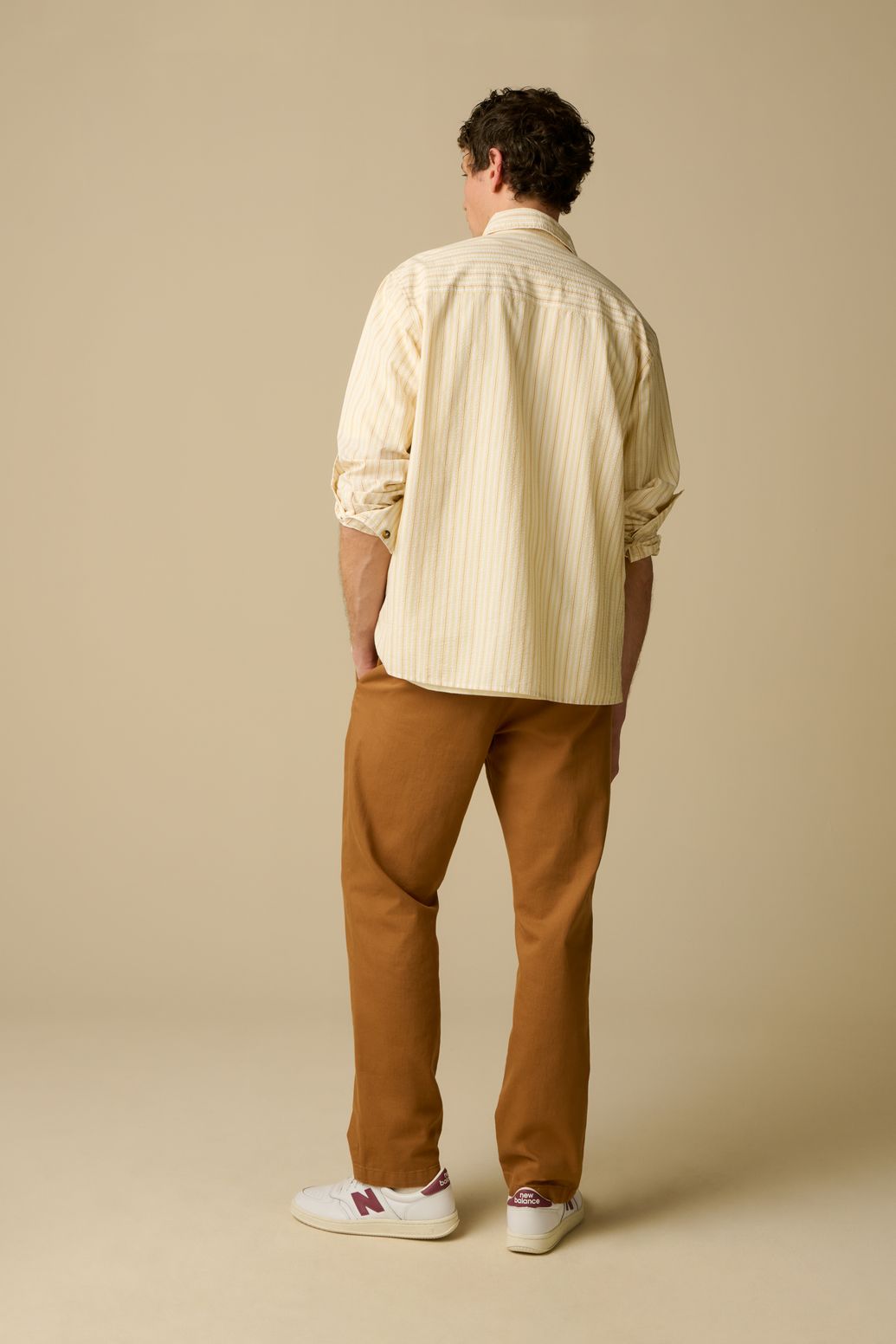 Chemise rayée - jaune