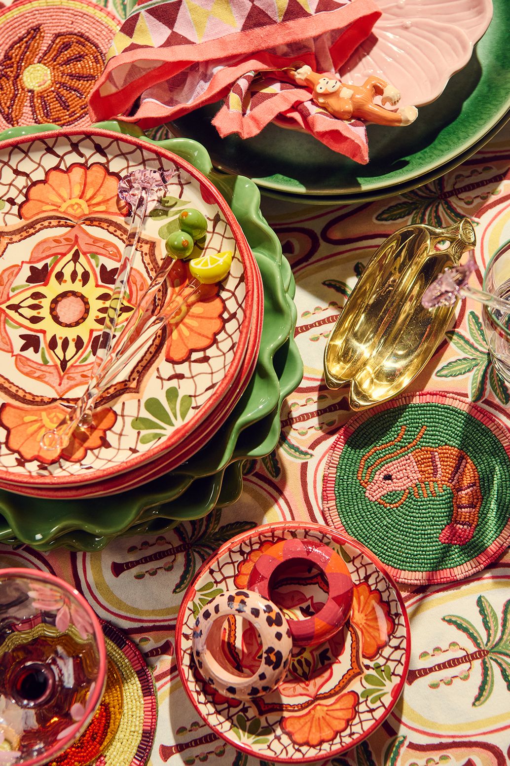 Glazen cocktail roerstaafjes met fruit de mer