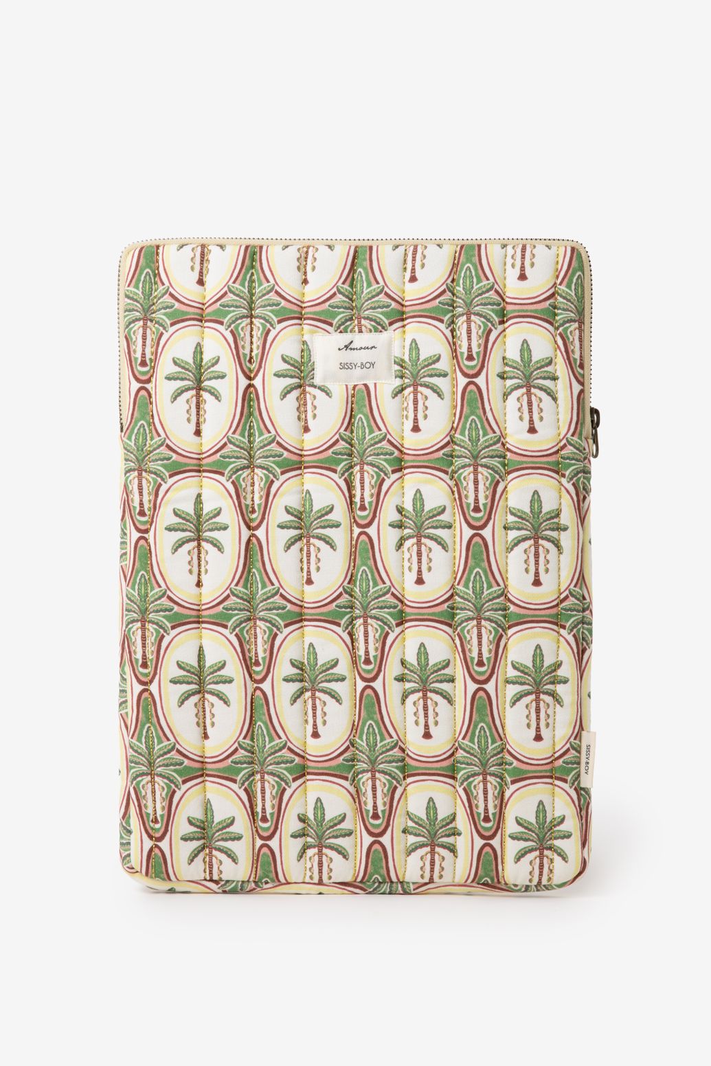 Laptophülle mit Palmenmuster - mehrfarbig