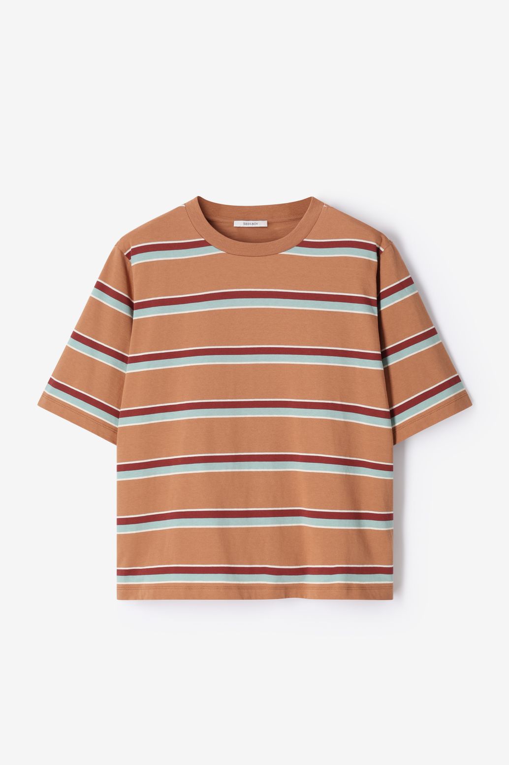 T-shirt à rayures - marron