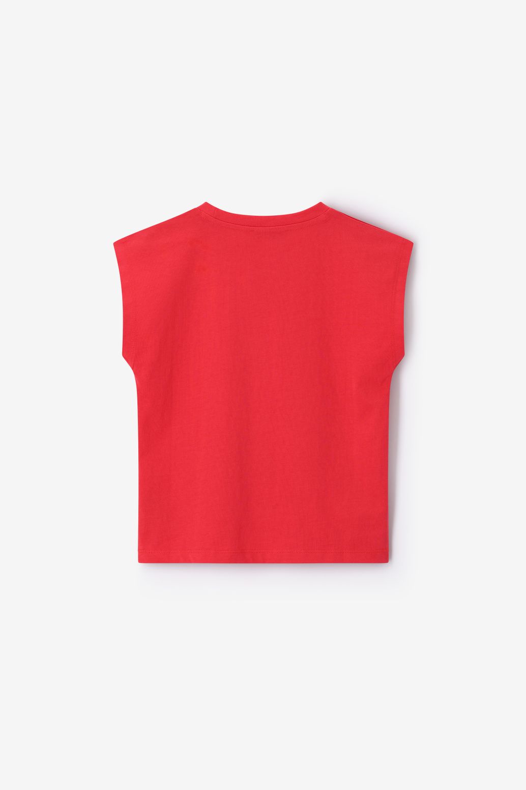 T-Shirt mit Stickerei-Detail - rot