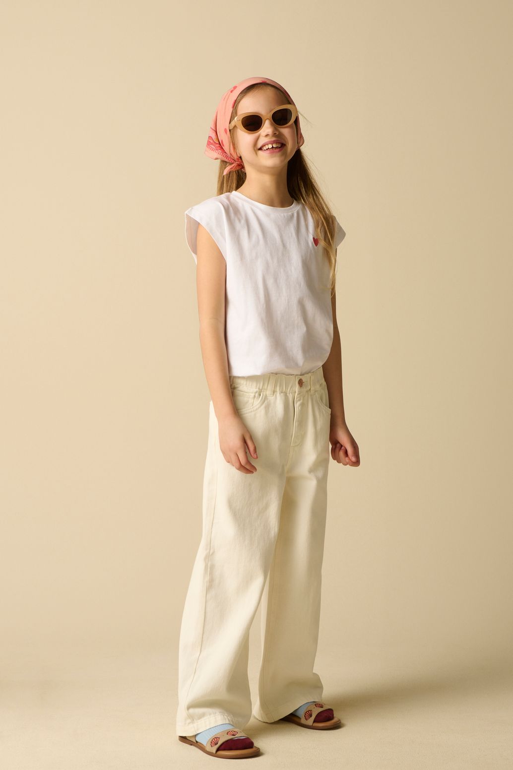 T-shirt avec broderie - blanc