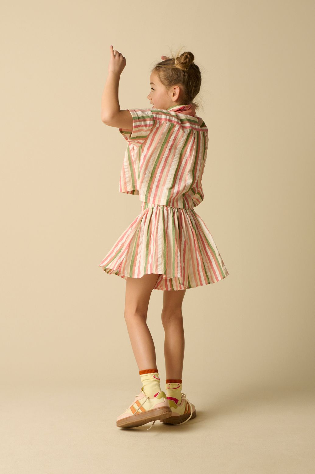 Blouse rayée - rose