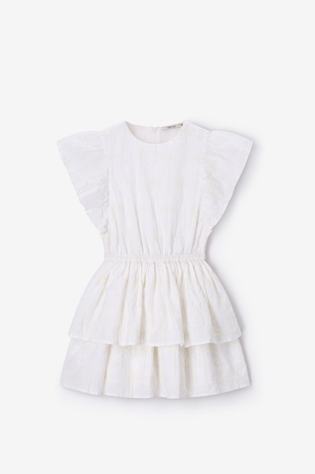 Kleid mit Stickerei-Details - weiß