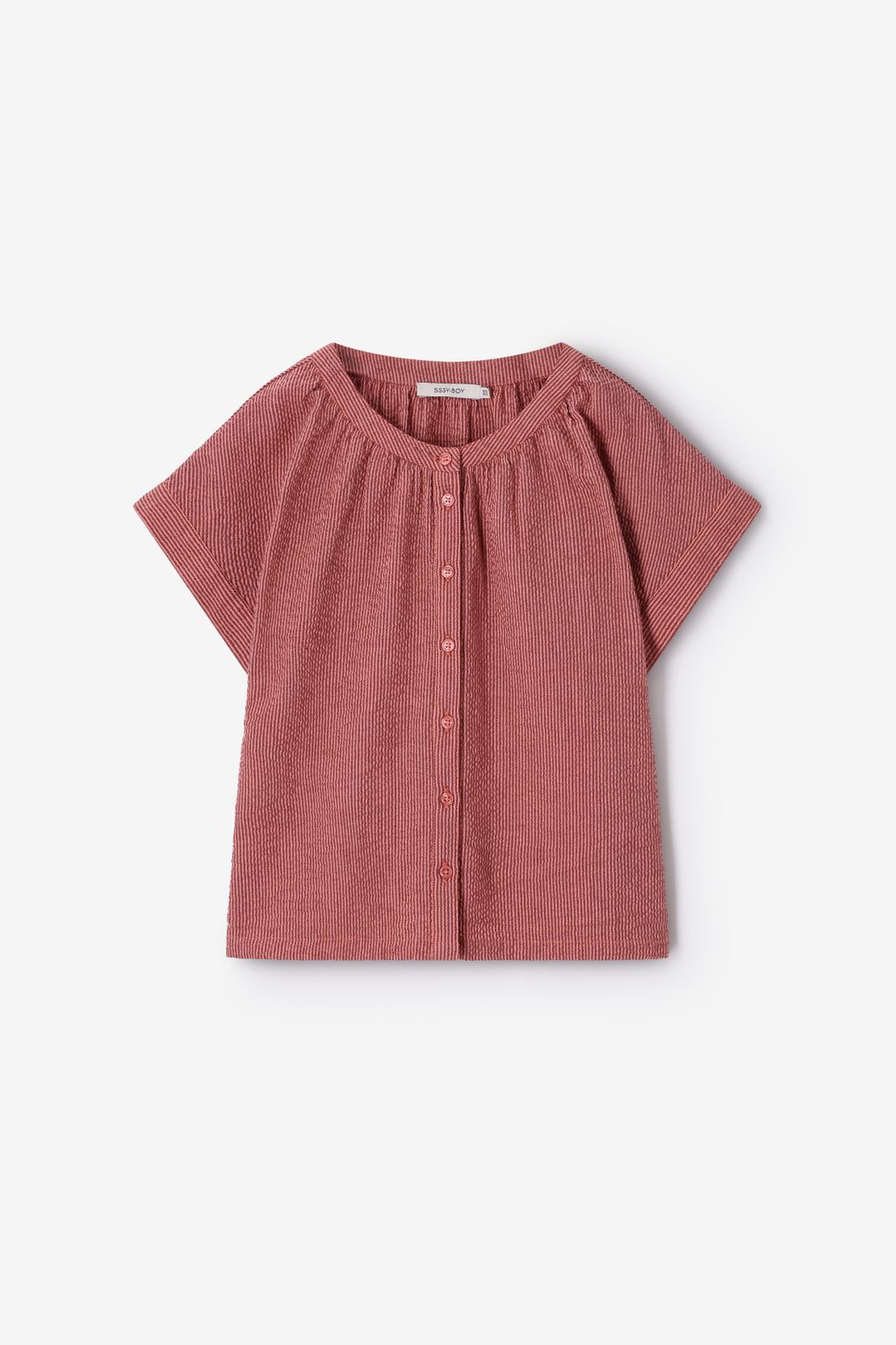 Blouse rayée - rouge foncé