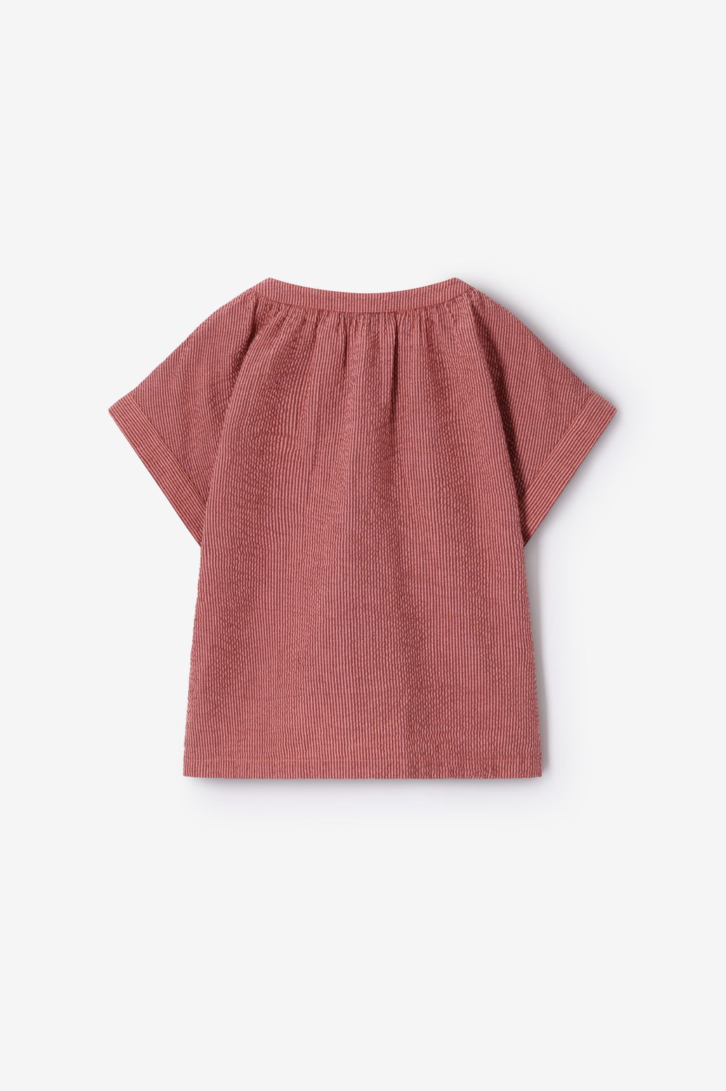 Blouse rayée - rouge foncé