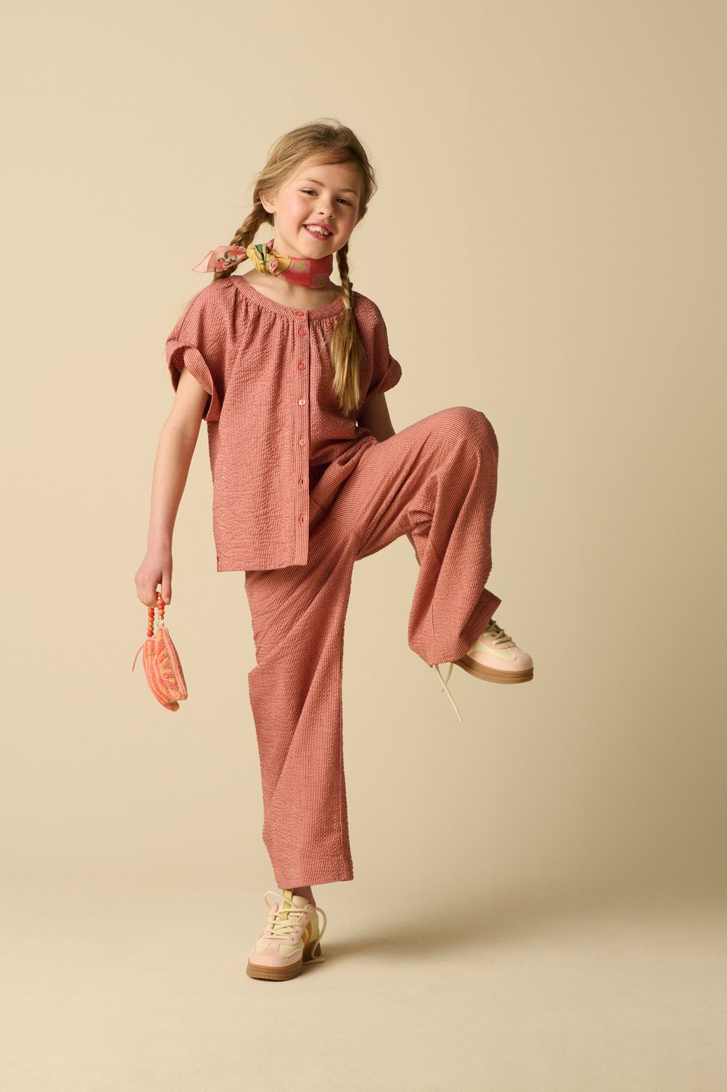 Blouse rayée - rouge foncé