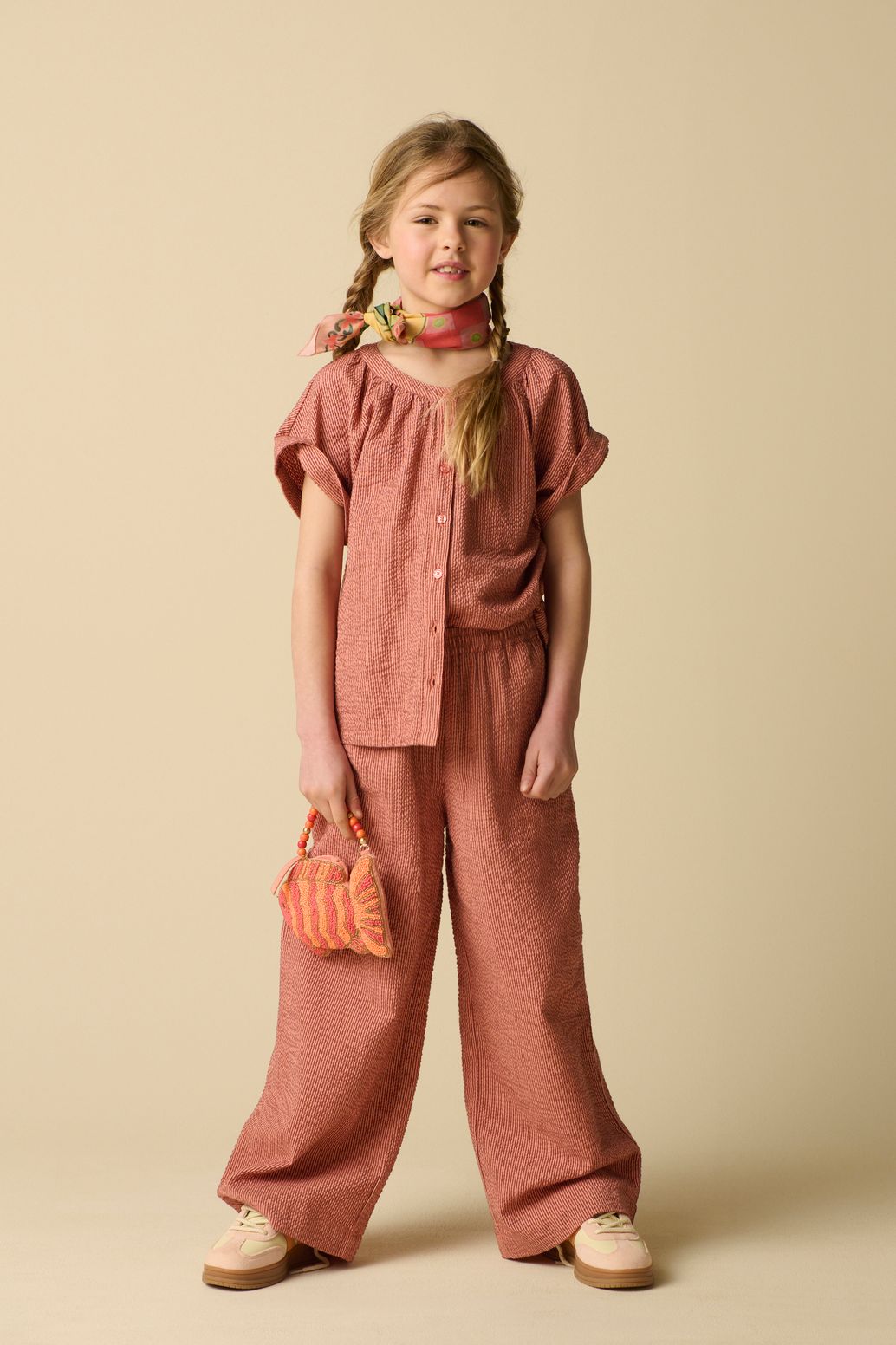 Blouse rayée - rouge foncé