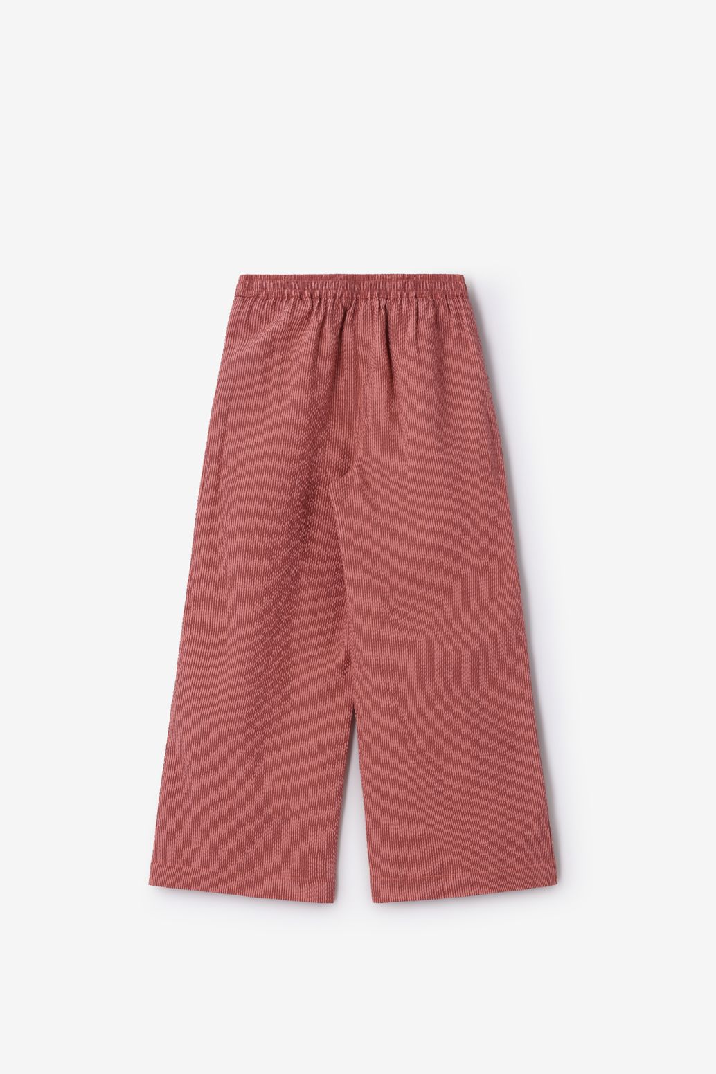 Gestreifte weite Hose - dunkelrot