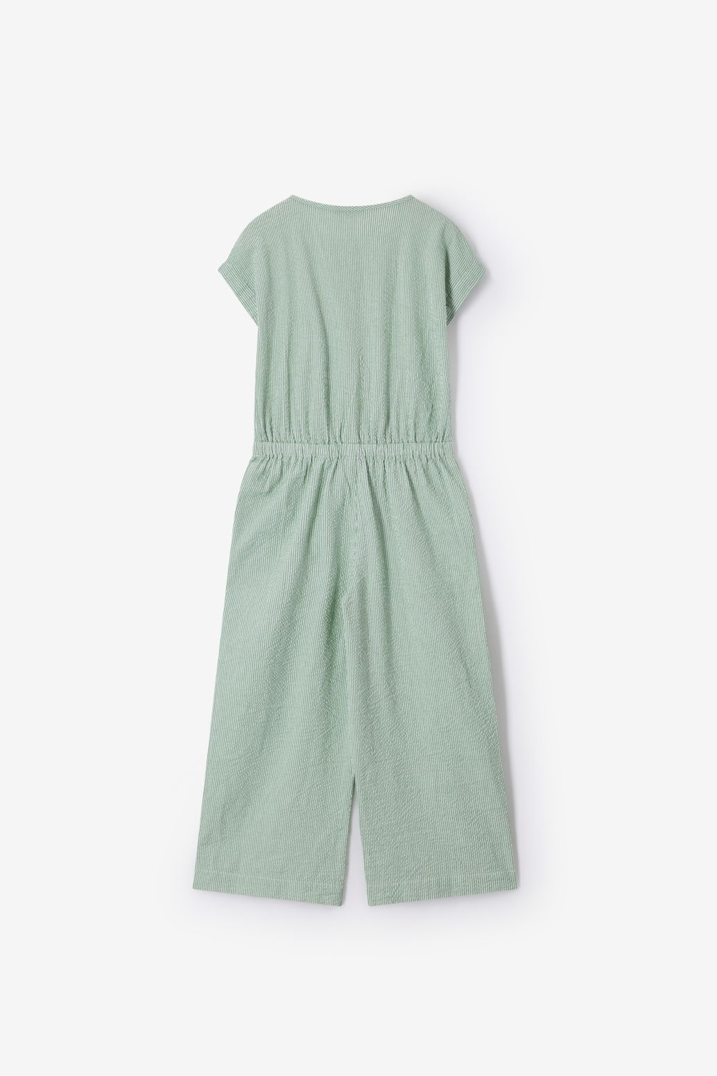 Gestreifter Jumpsuit - grün