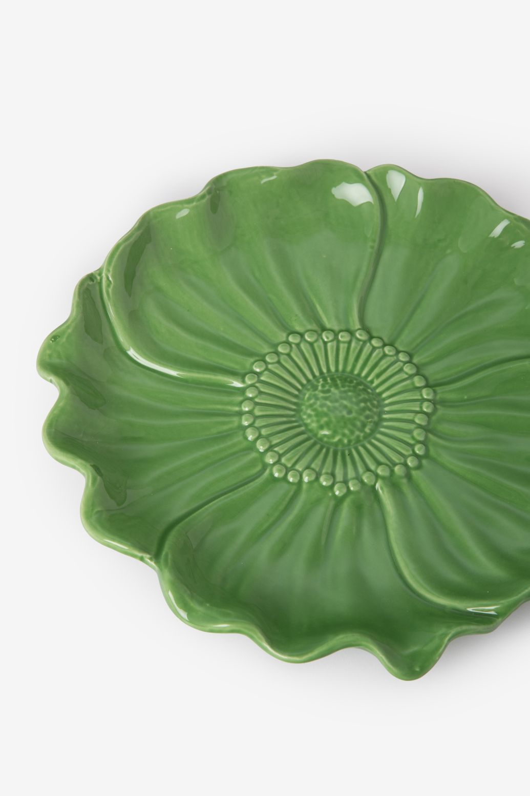 Speiseteller Blume - grün