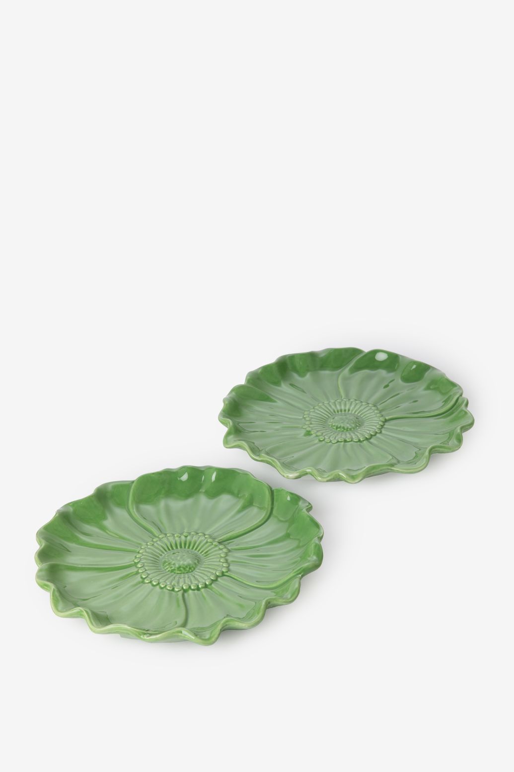 Speiseteller Blume - grün