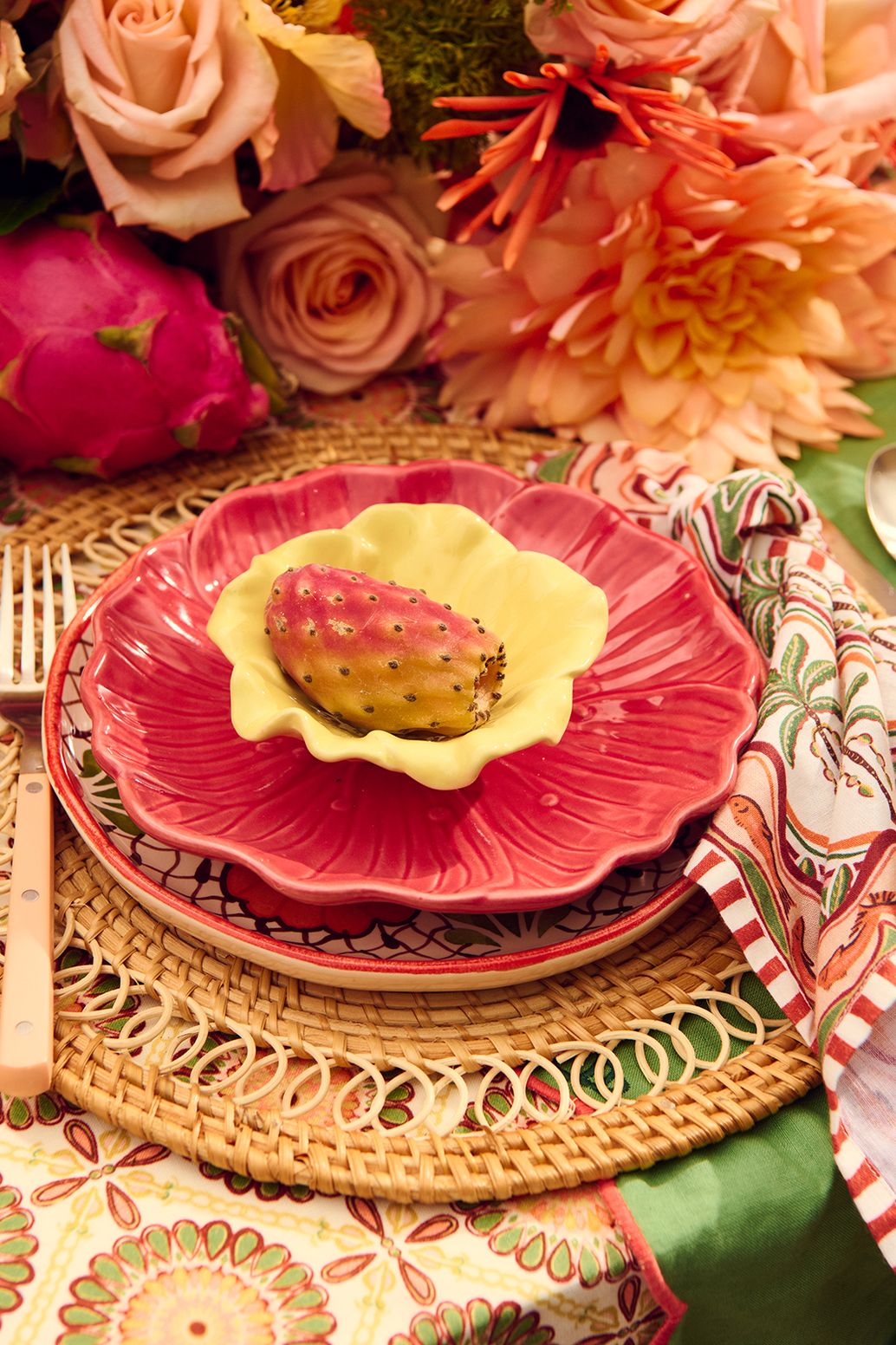 Bols fleur - jaune clair