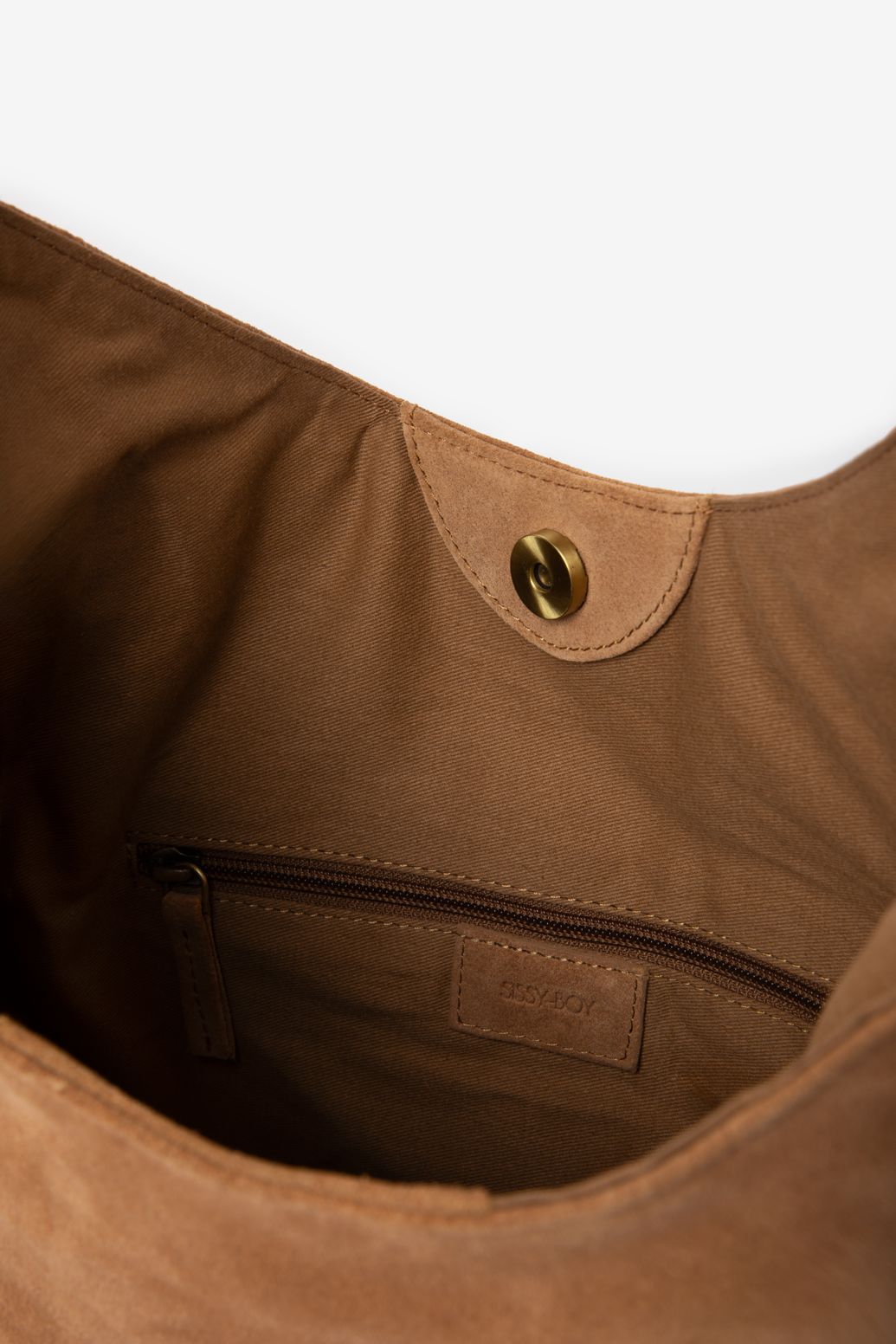 Bruine suède shopper