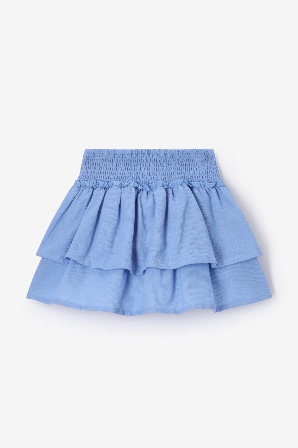 Jupe en tissu gaufré - bleu clair