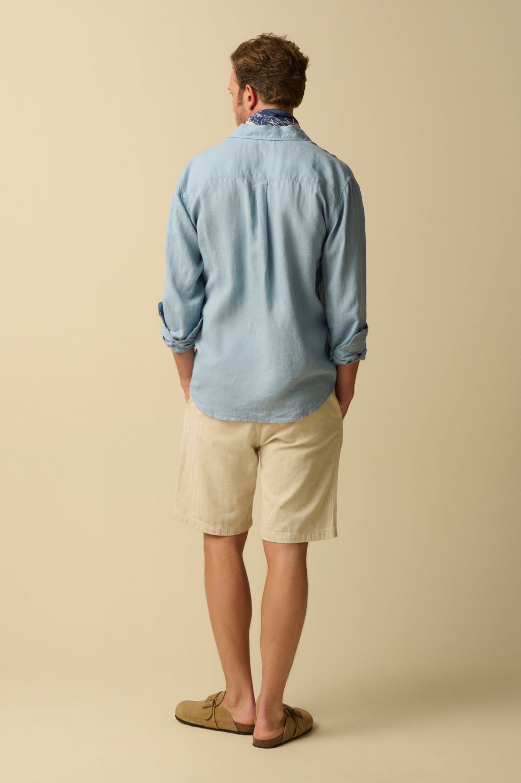 Chemise en lin - bleu clair