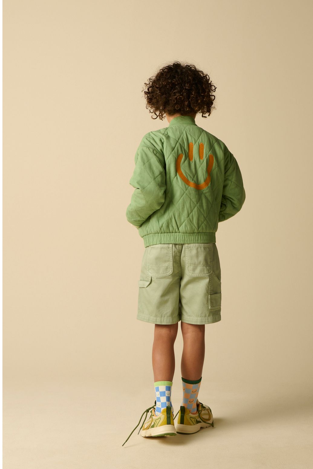 Veste bomber avec broderie - vert foncé