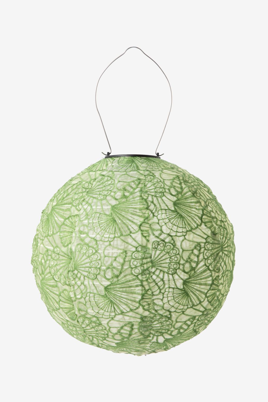 Groene lantaarn met embroidery medium