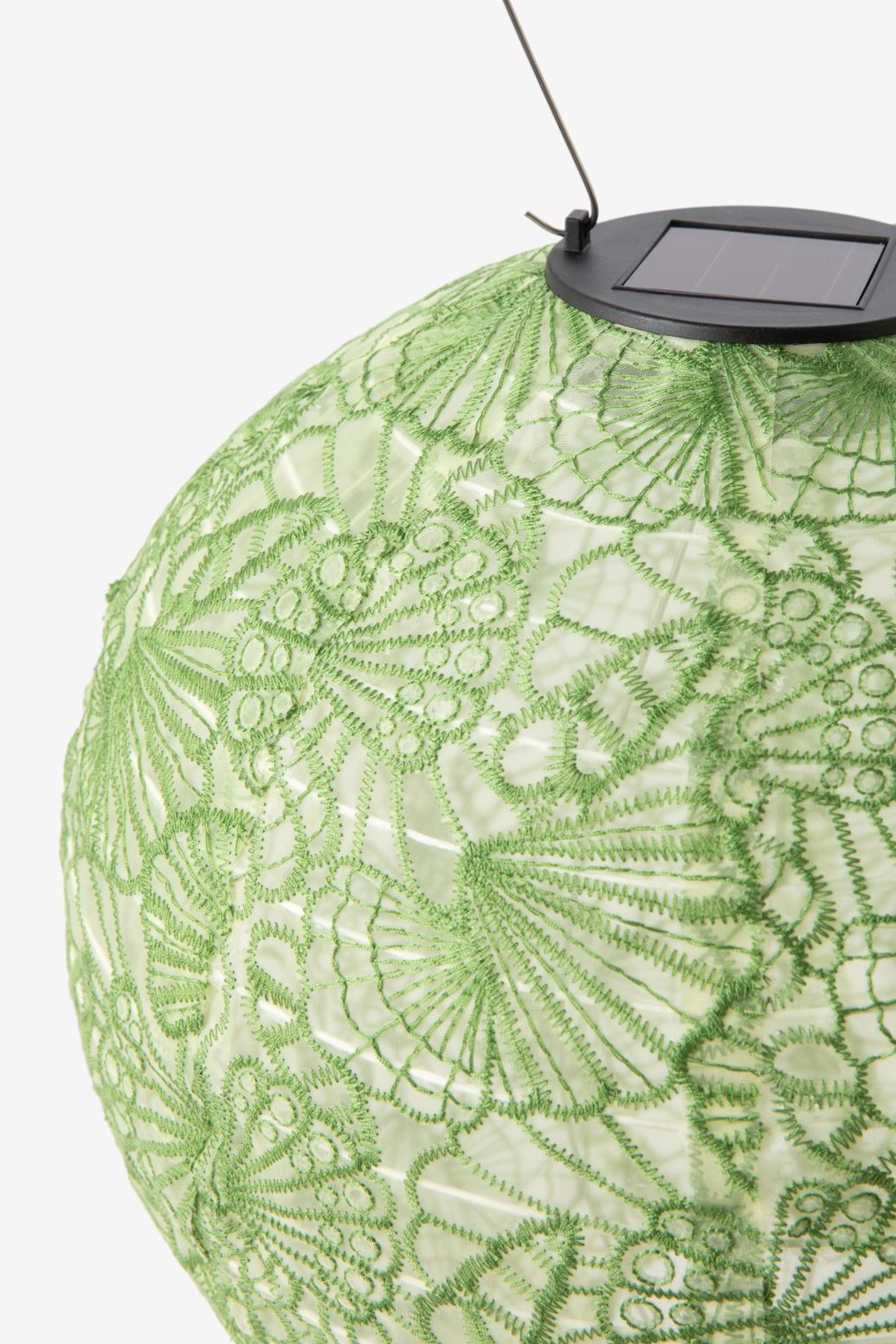 Groene lantaarn met embroidery medium