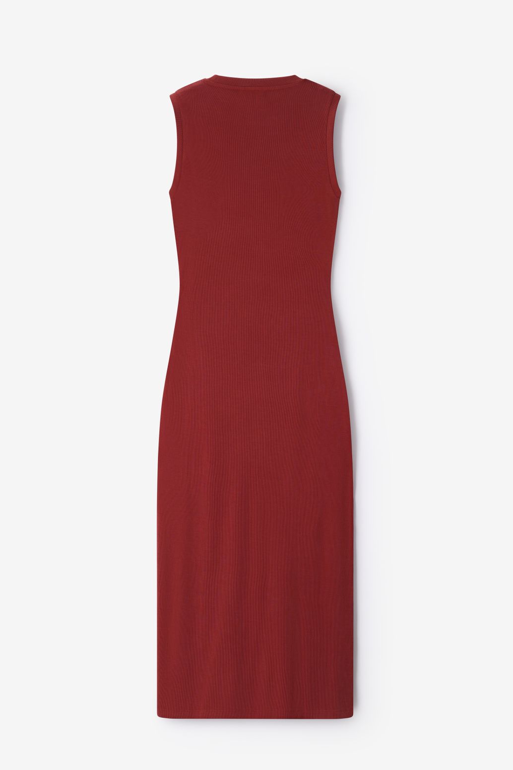 Donkerrode jersey jurk