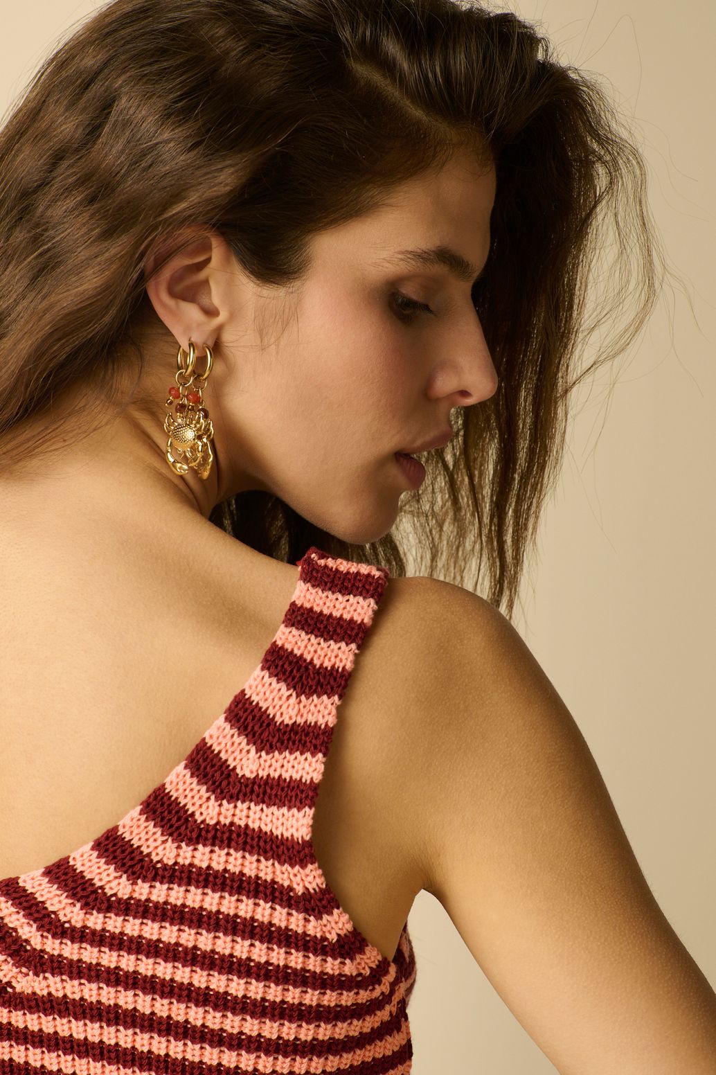 Débardeur tricoté - rouge foncé