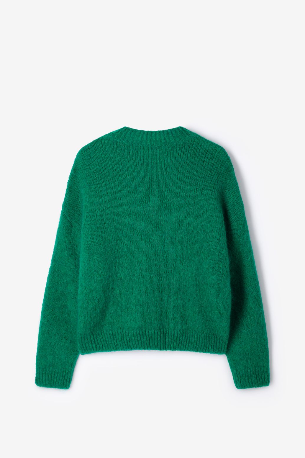 Strickpullover mit Mohair - dunkelgrün