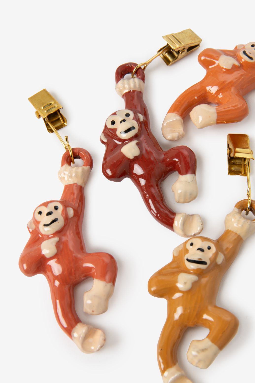 Poids de nappe avec pince et singe - marron