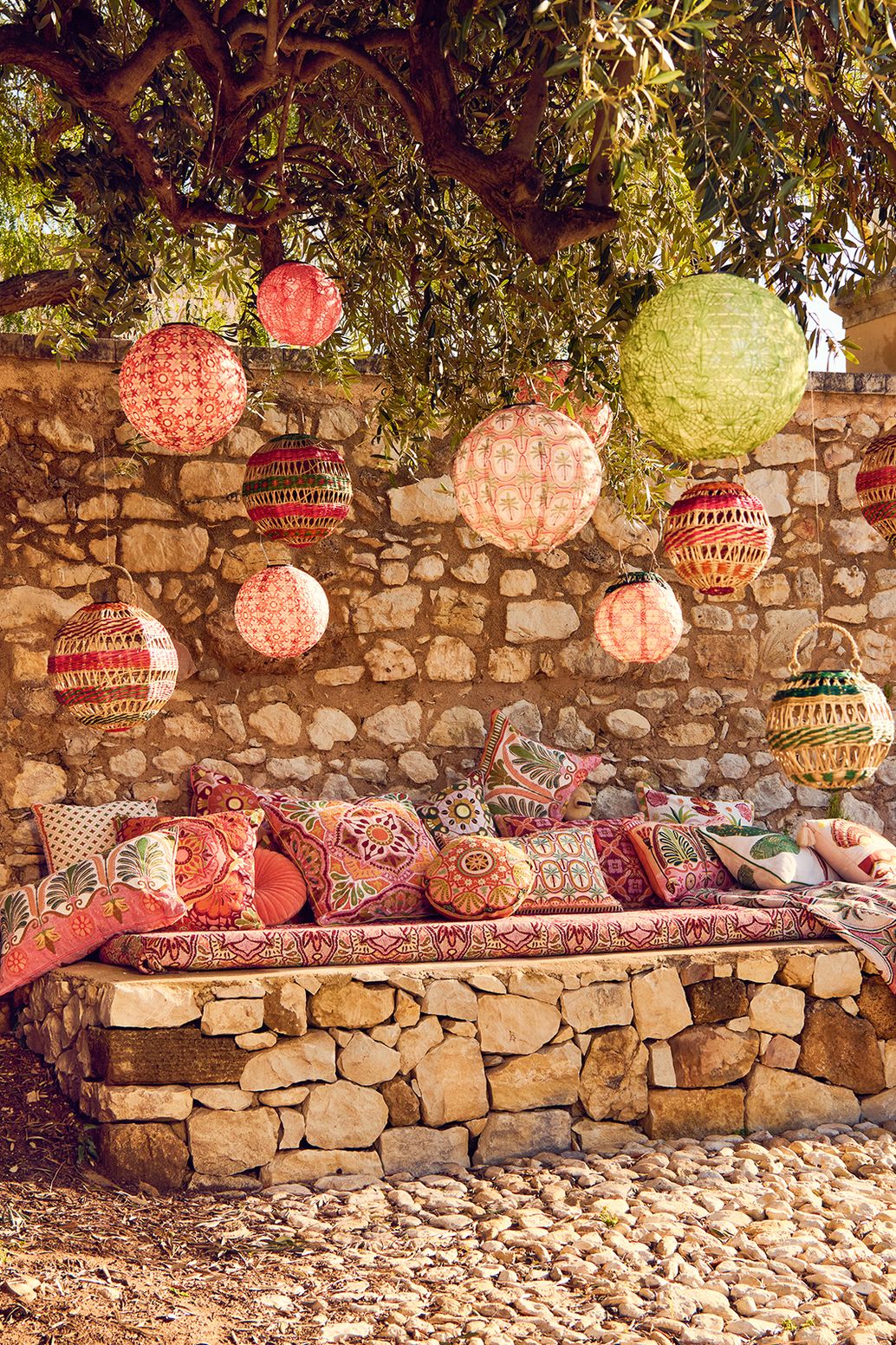 Laterne medium - mehrfarbig