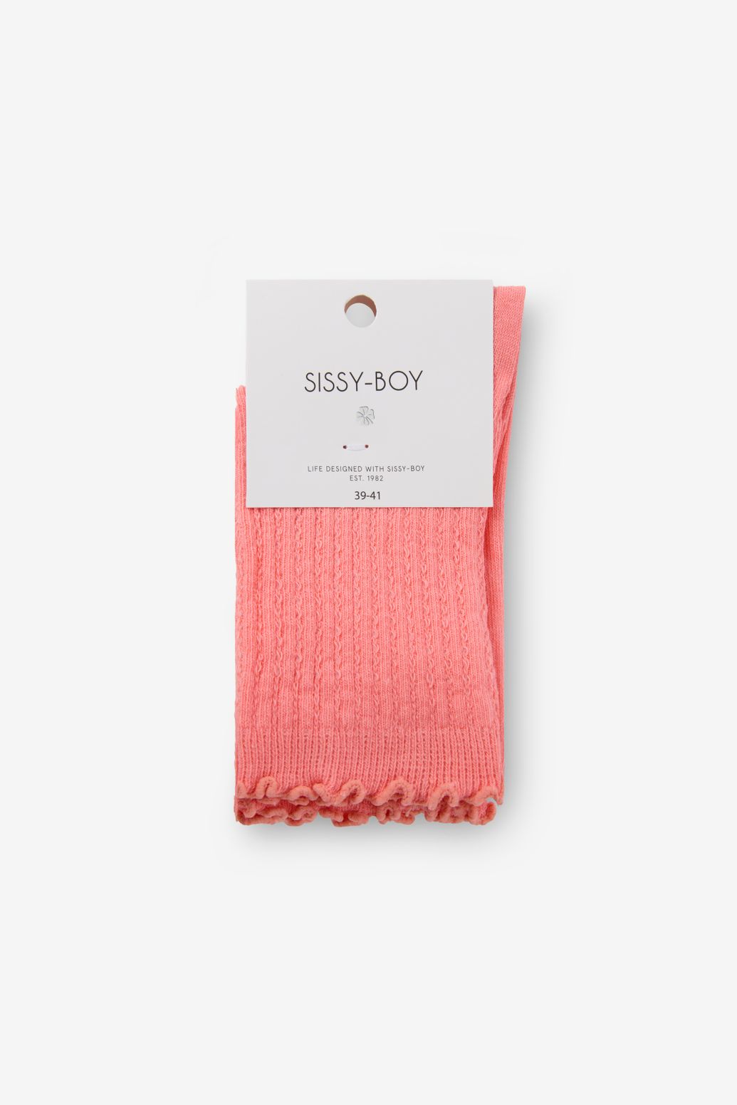 Chaussettes avec volants - rose