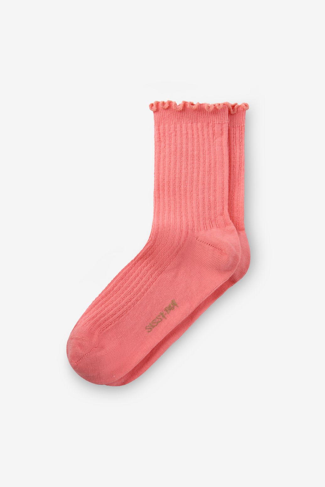 Chaussettes avec volants - rose