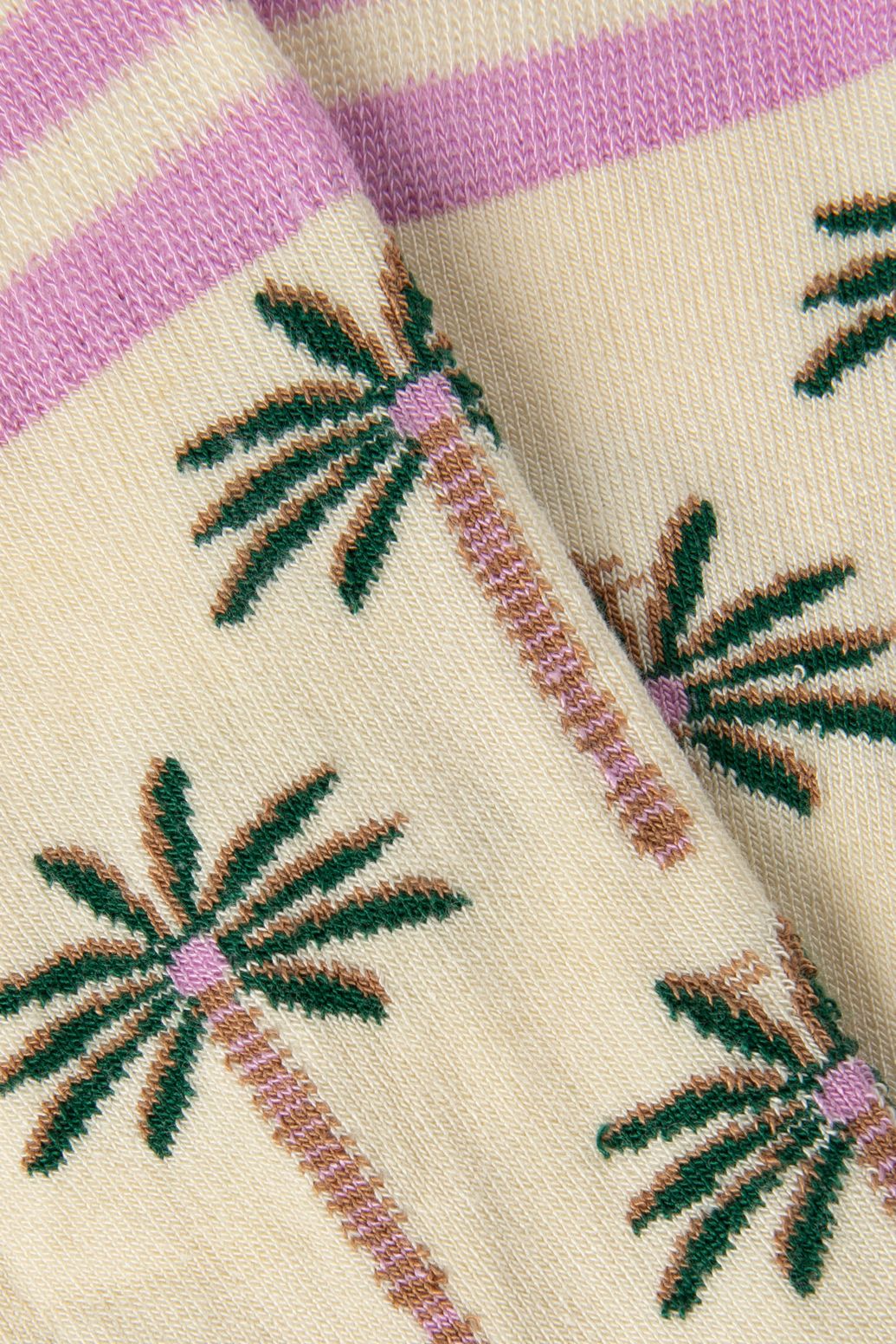 Chaussettes avec imprimé palmiers - jaune clair