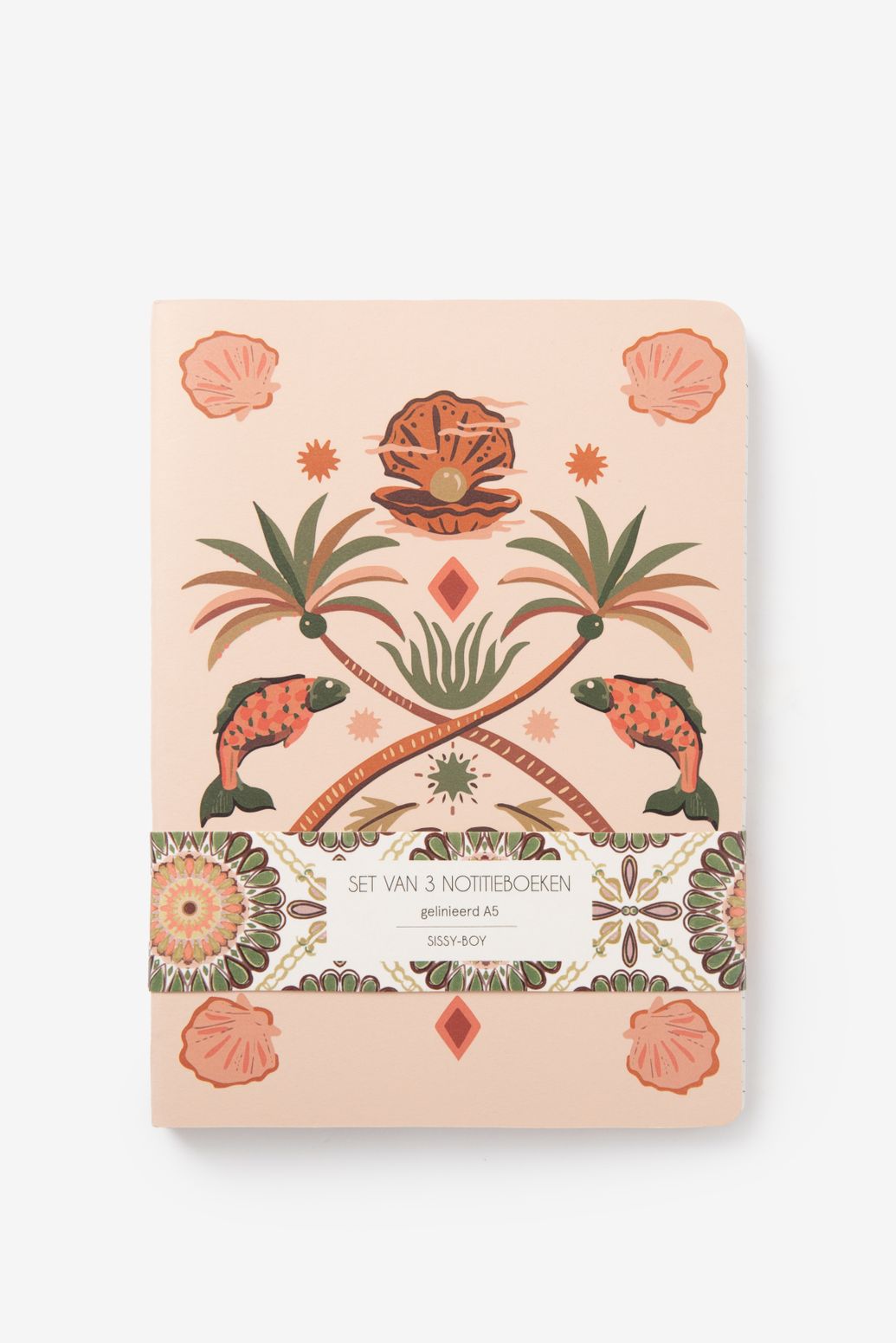 Lot de 3 carnets avec imprimé - multicolore