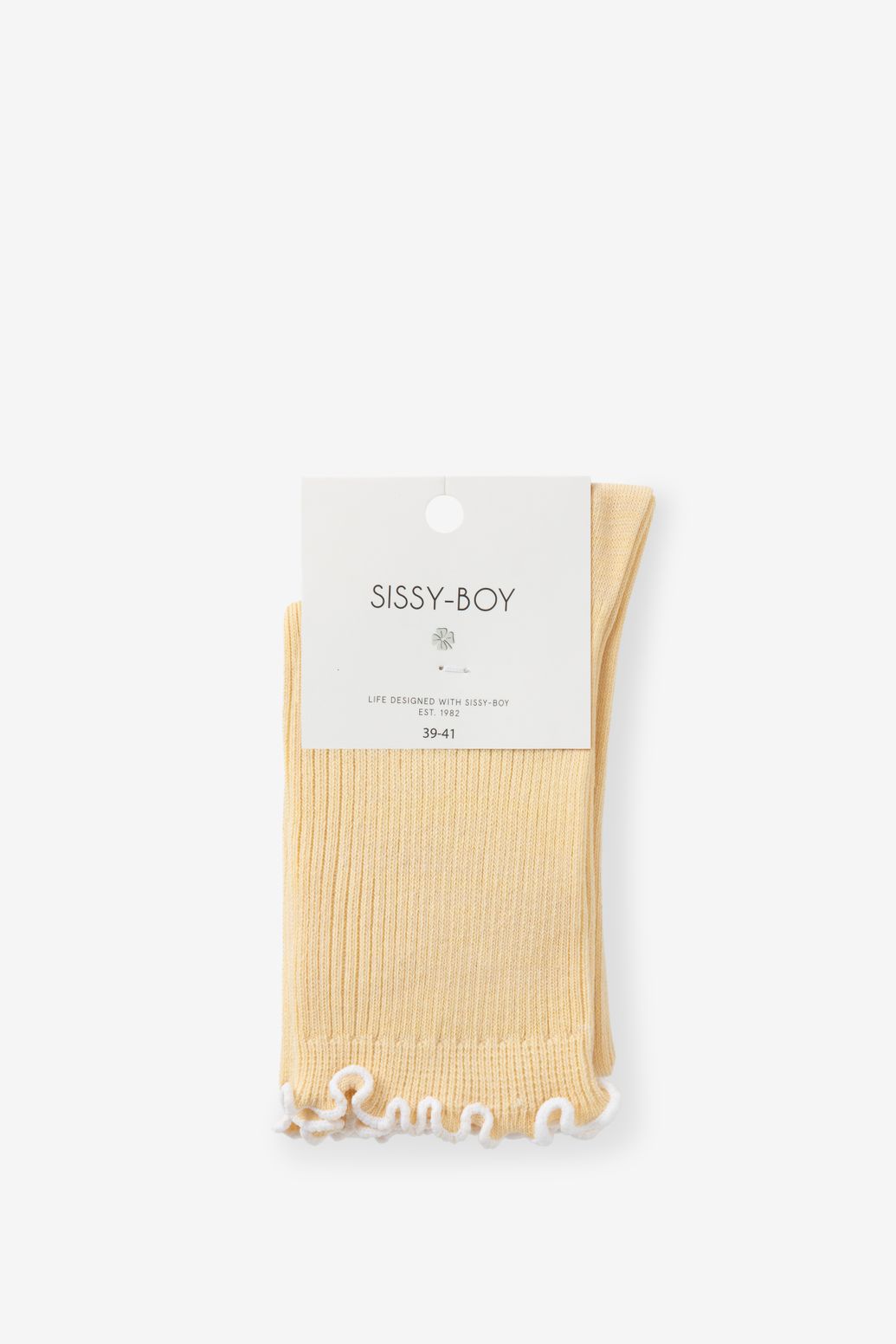 Socken mit Rüschen - gelb